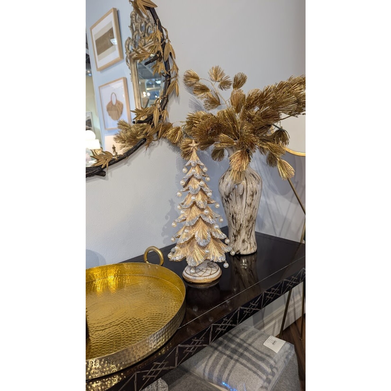 RAZ Imports Gold Tree with Pearls 18"