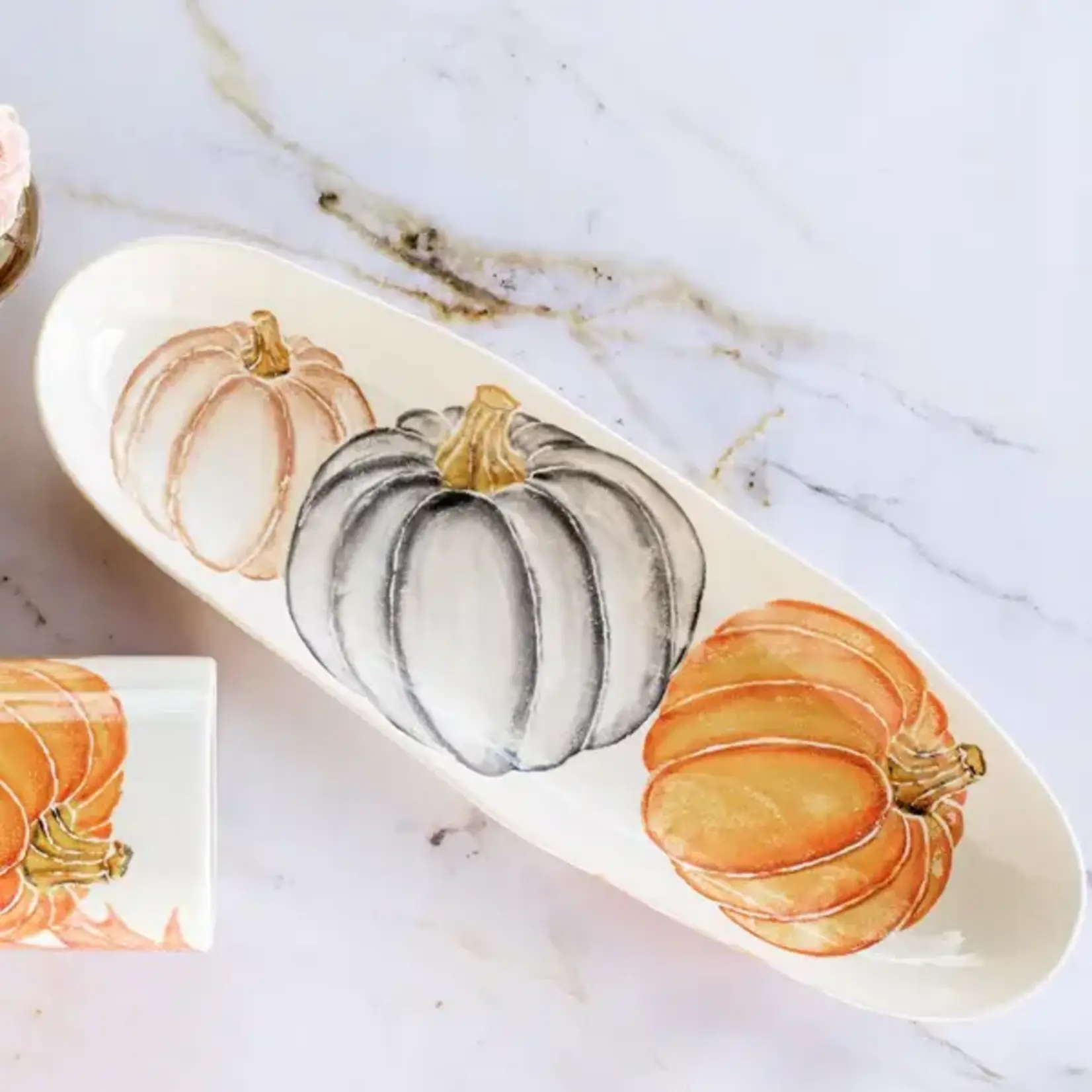 Vietri Pumpkins Narrow Oval Platter