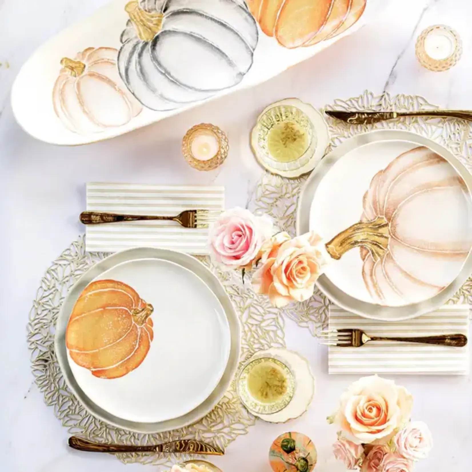 Vietri Pumpkins Narrow Oval Platter