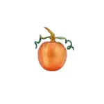 Vietri Pumpkins Figural Orange Glass Pumpkin