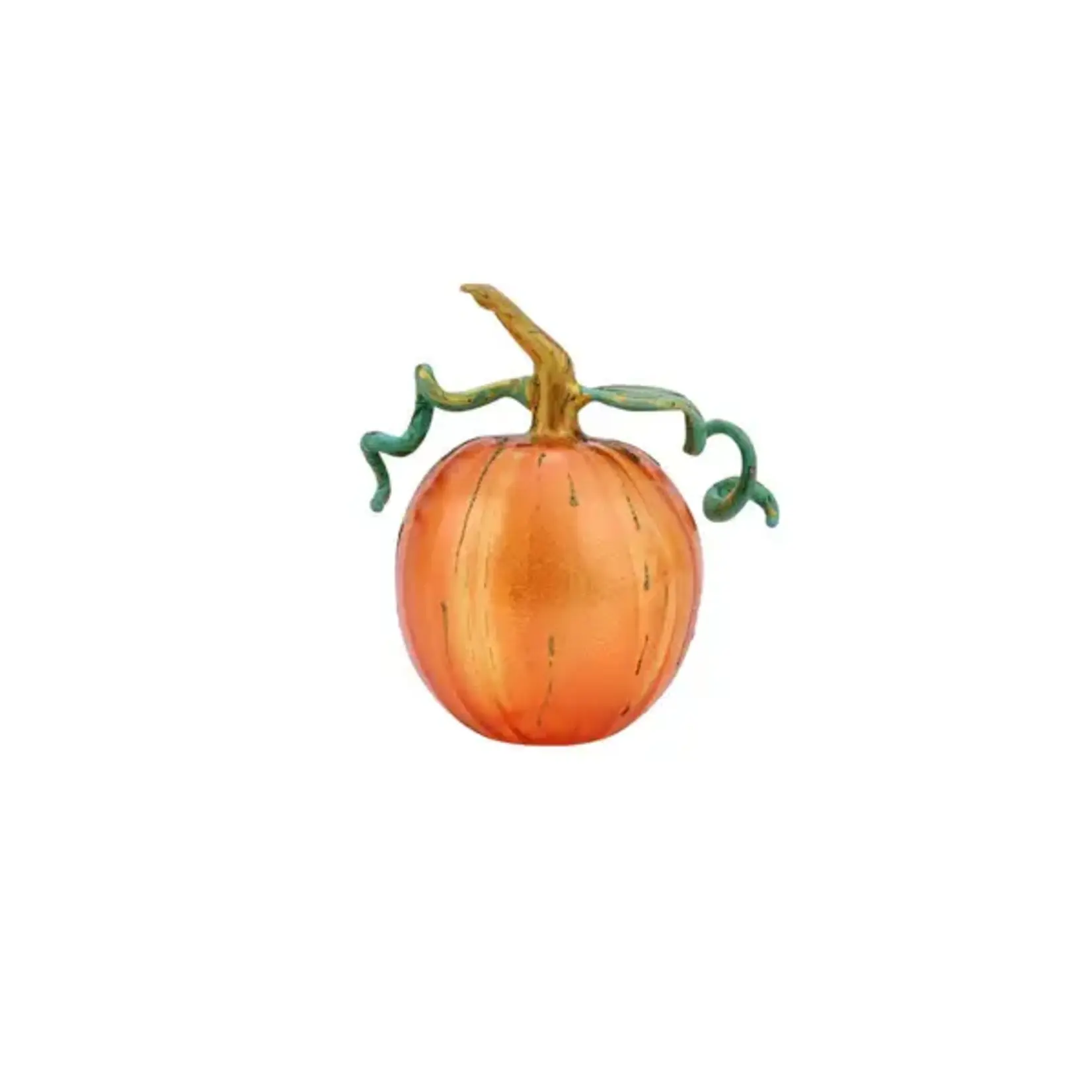 Vietri Pumpkins Figural Orange Glass Pumpkin