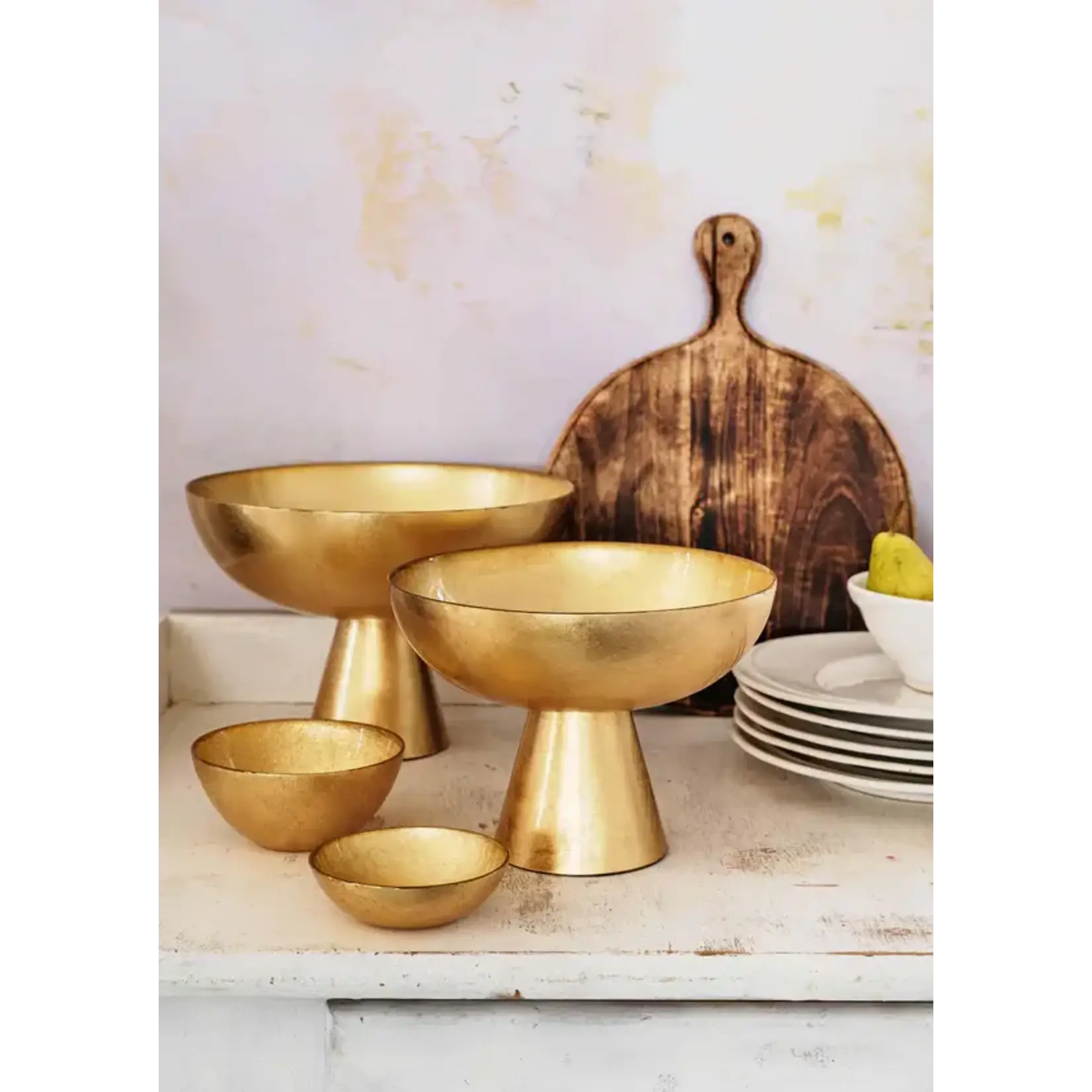 Vietri Moon Glass Medium Pedestal Bowl