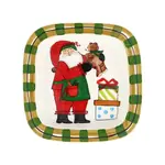 Vietri Old St. Nick Small Rimmed Square Platter with Teddy Bear Vietri Old St. Nick Small Rimmed Square Platter with Teddy Bear