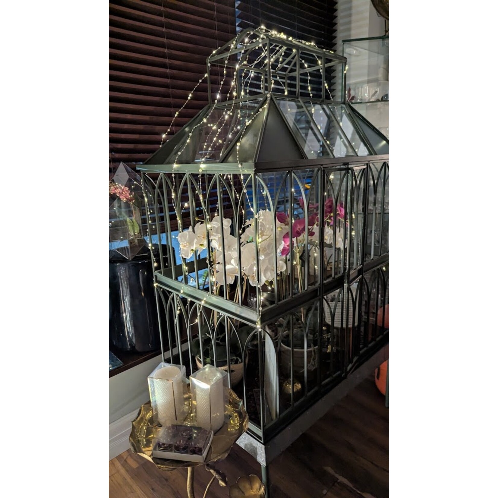 Carole Stupell LTD Buckminster Fuller Wrought Iron Terrarium