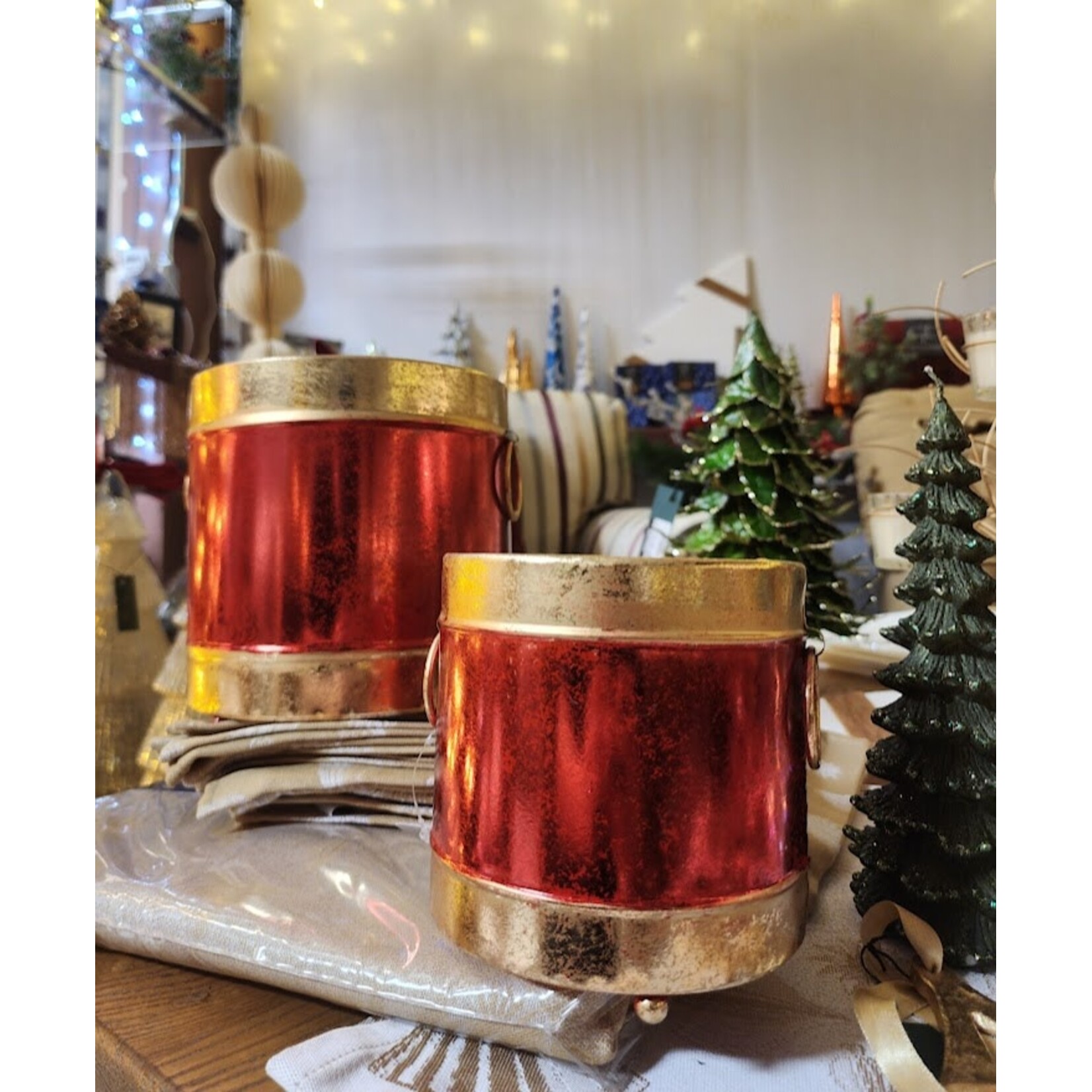 RAZ Imports Red and Gold Container