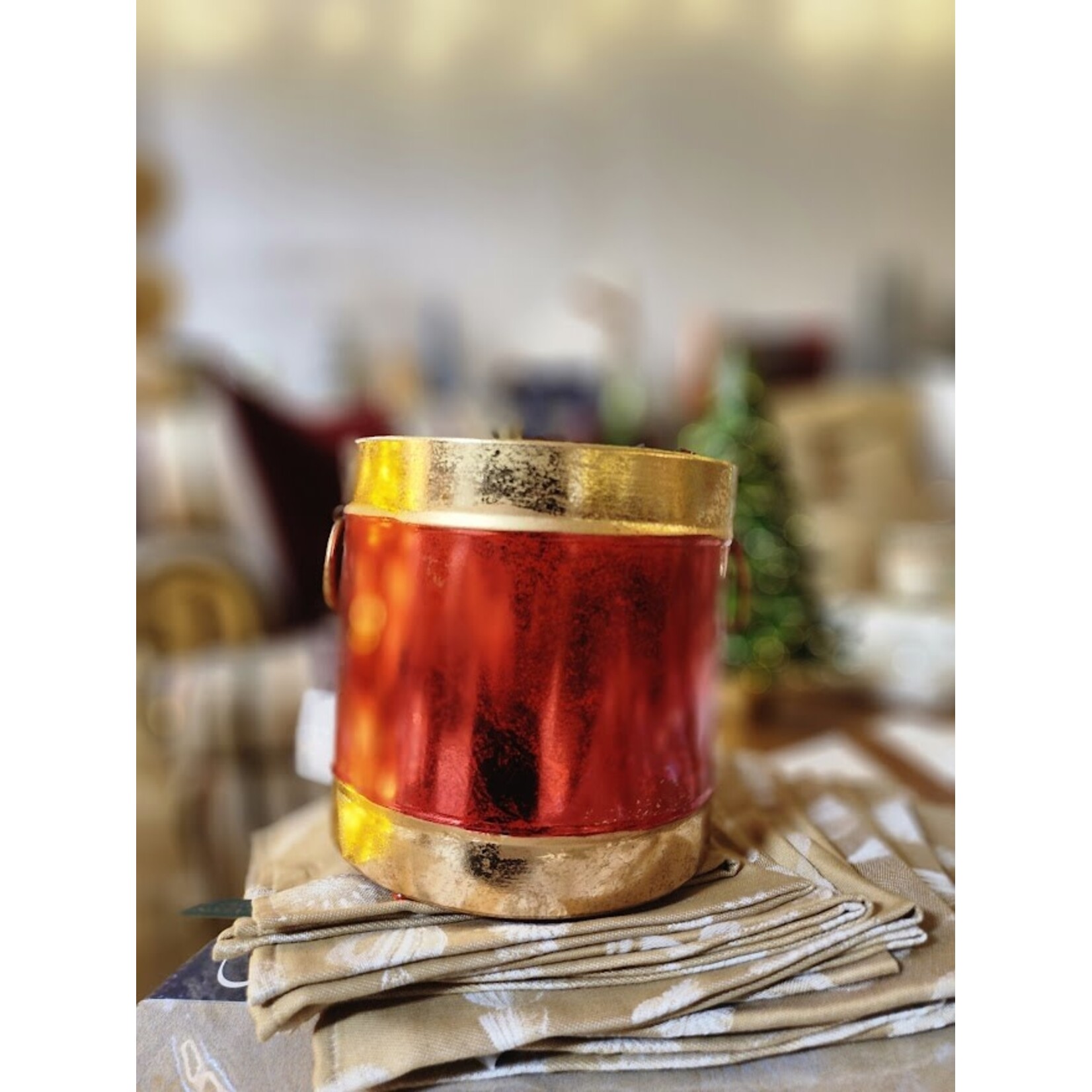 RAZ Imports Red and Gold Container