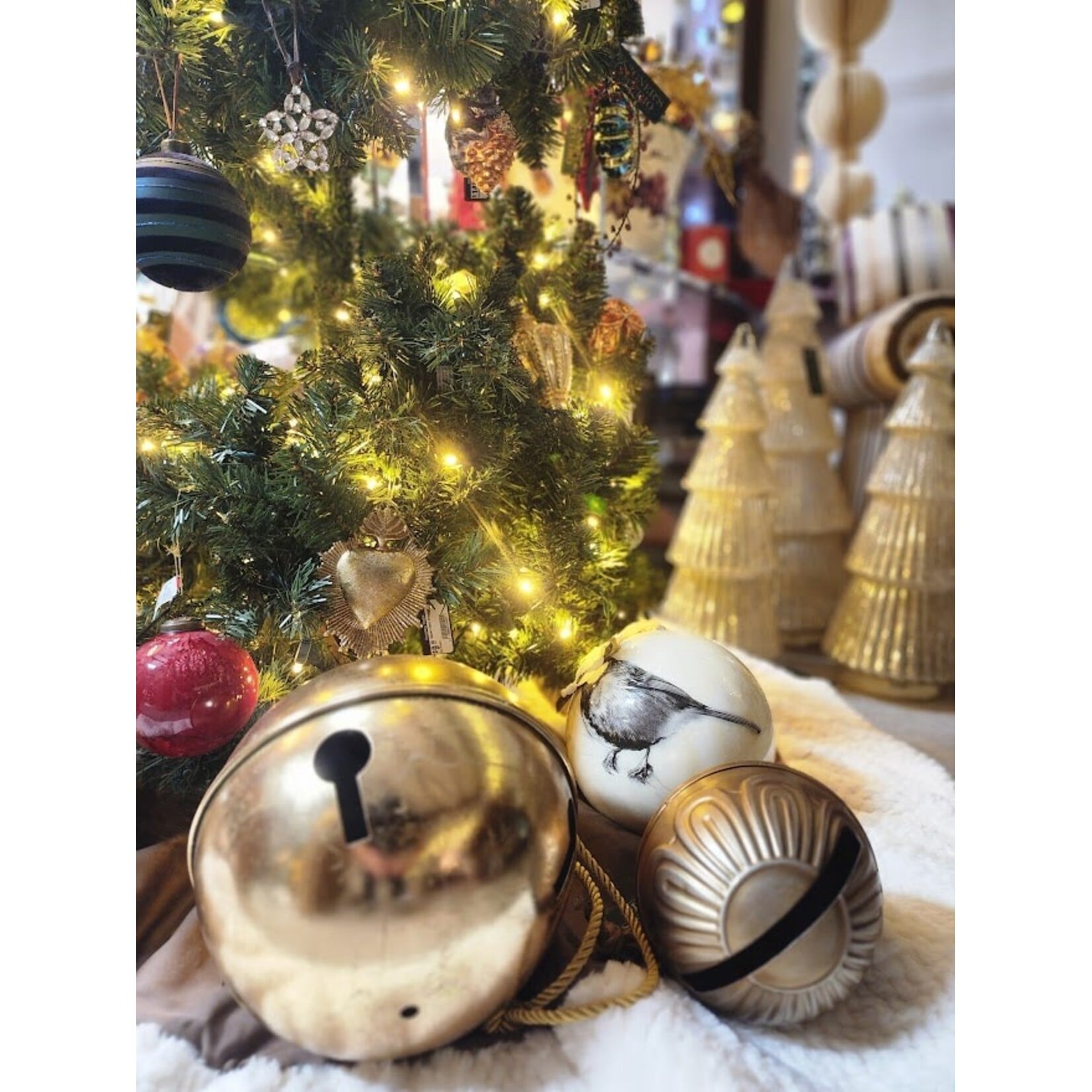 RAZ Imports Gold Metal Sleigh Bell Ornament