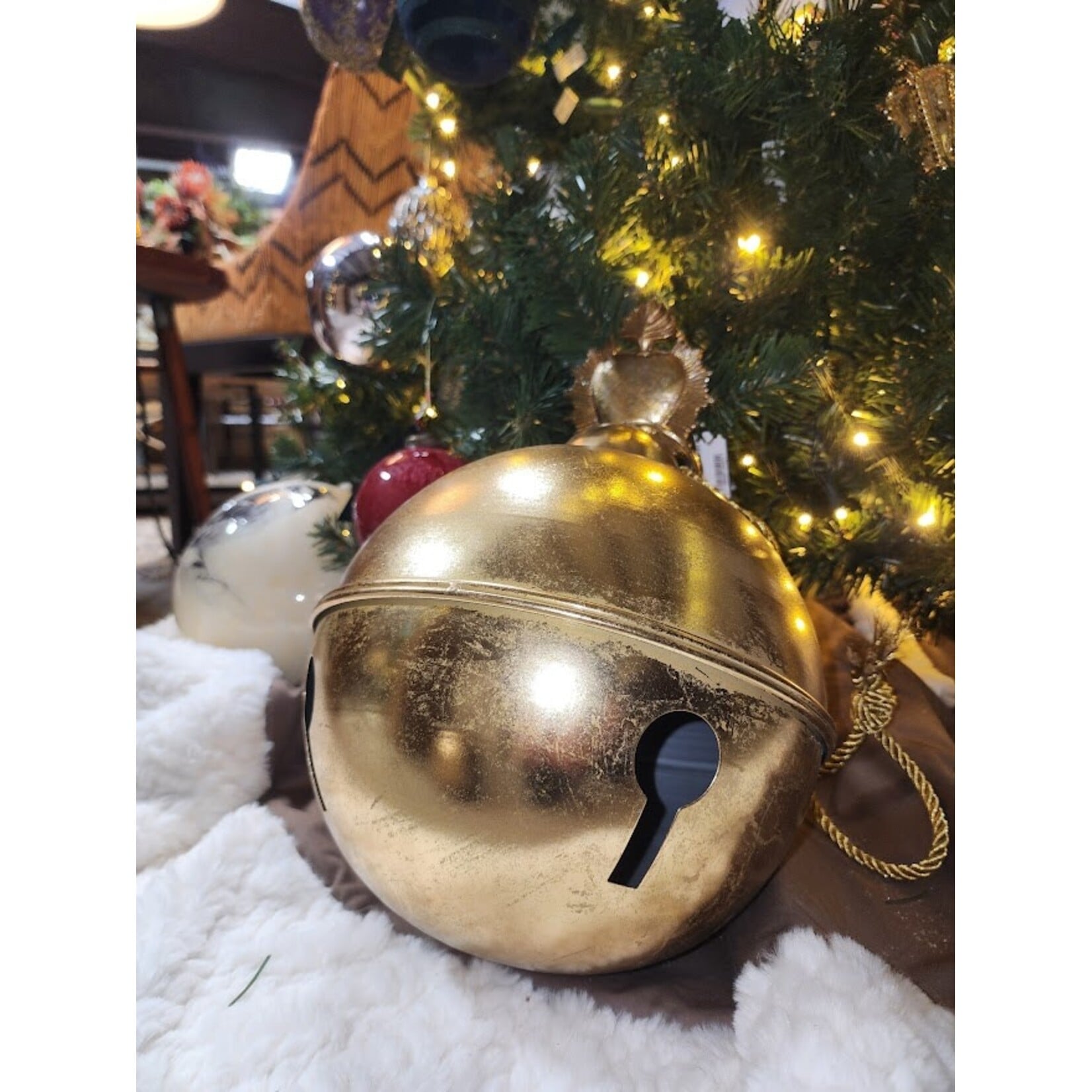 RAZ Imports Gold Metal Sleigh Bell Ornament