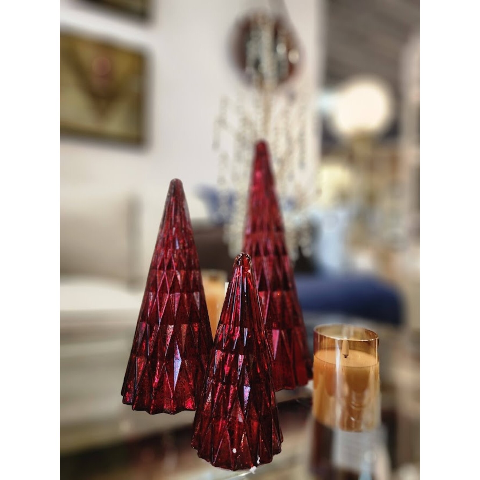 RAZ Imports Berry Glass Lighted Tree