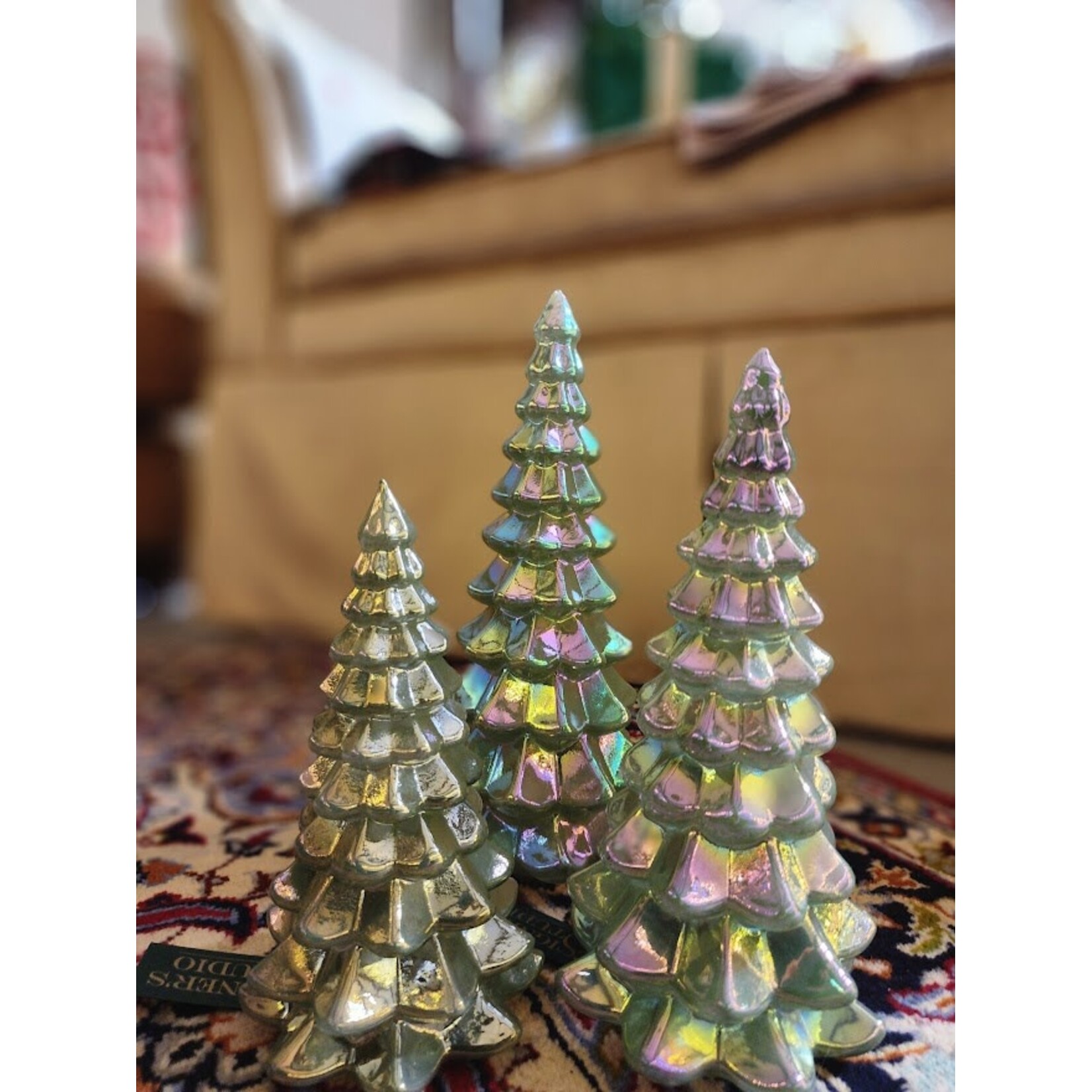 RAZ Imports Lighted Green Iridescent Tree