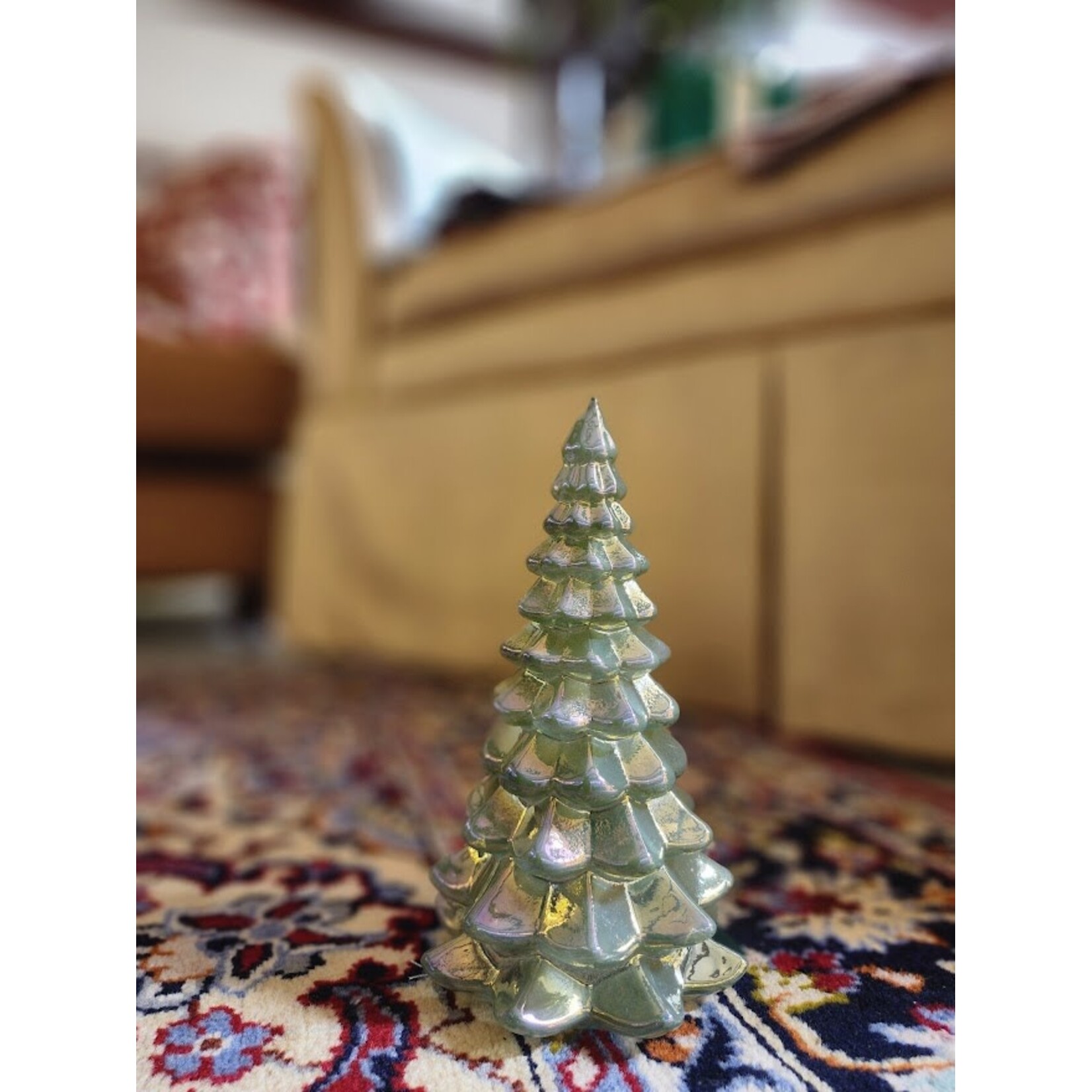 RAZ Imports Lighted Green Iridescent Tree
