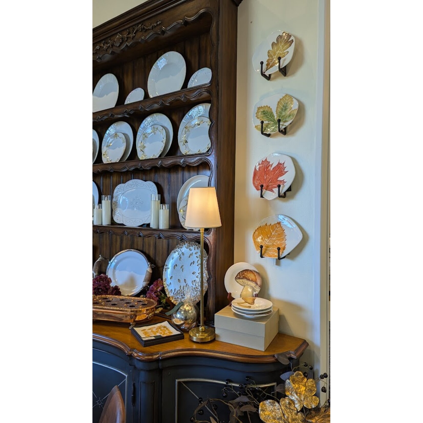 Vietri Autunno Leaf Salad Plates Set of 4