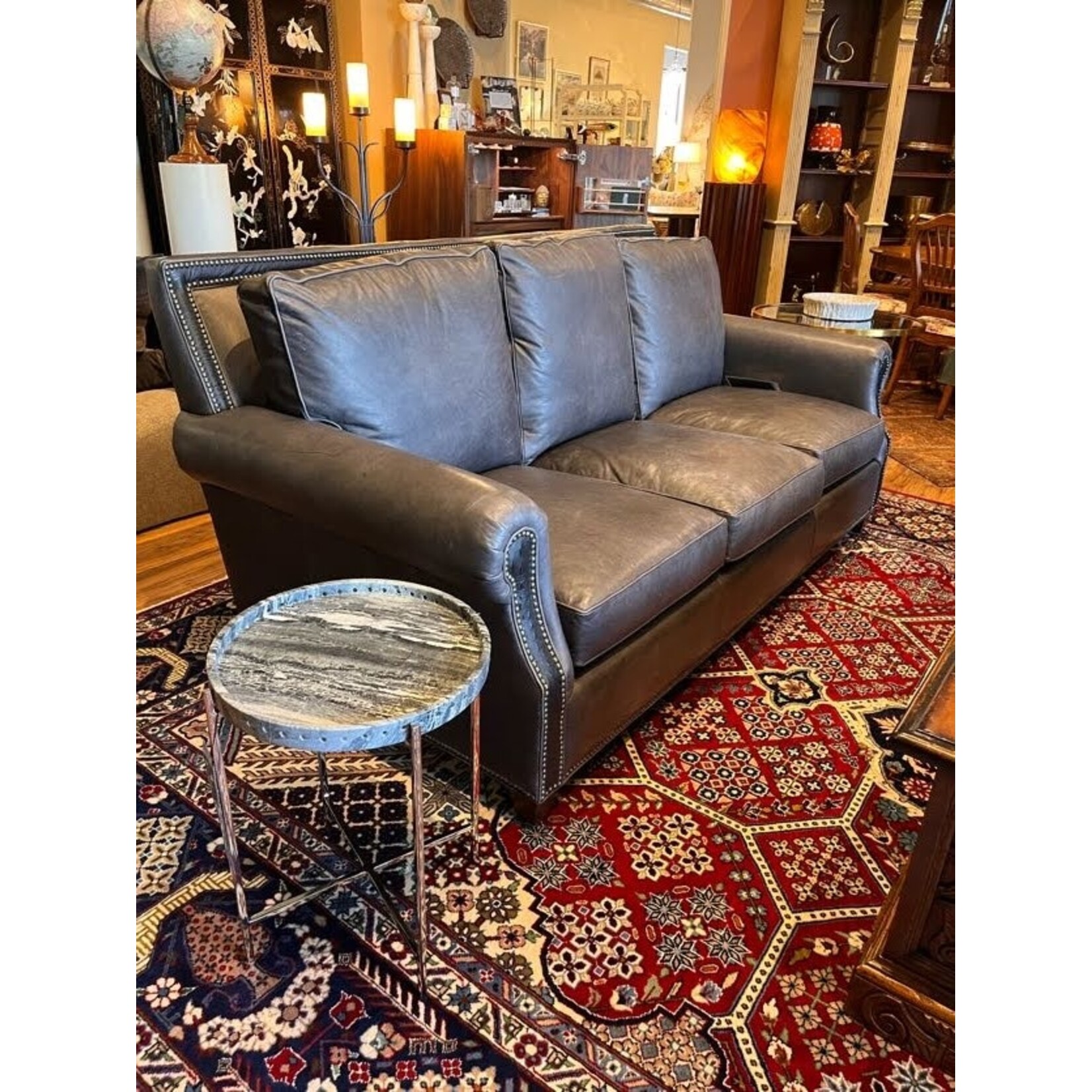 Our House Designs Finsbury Sofa Journey Charcoal Leather