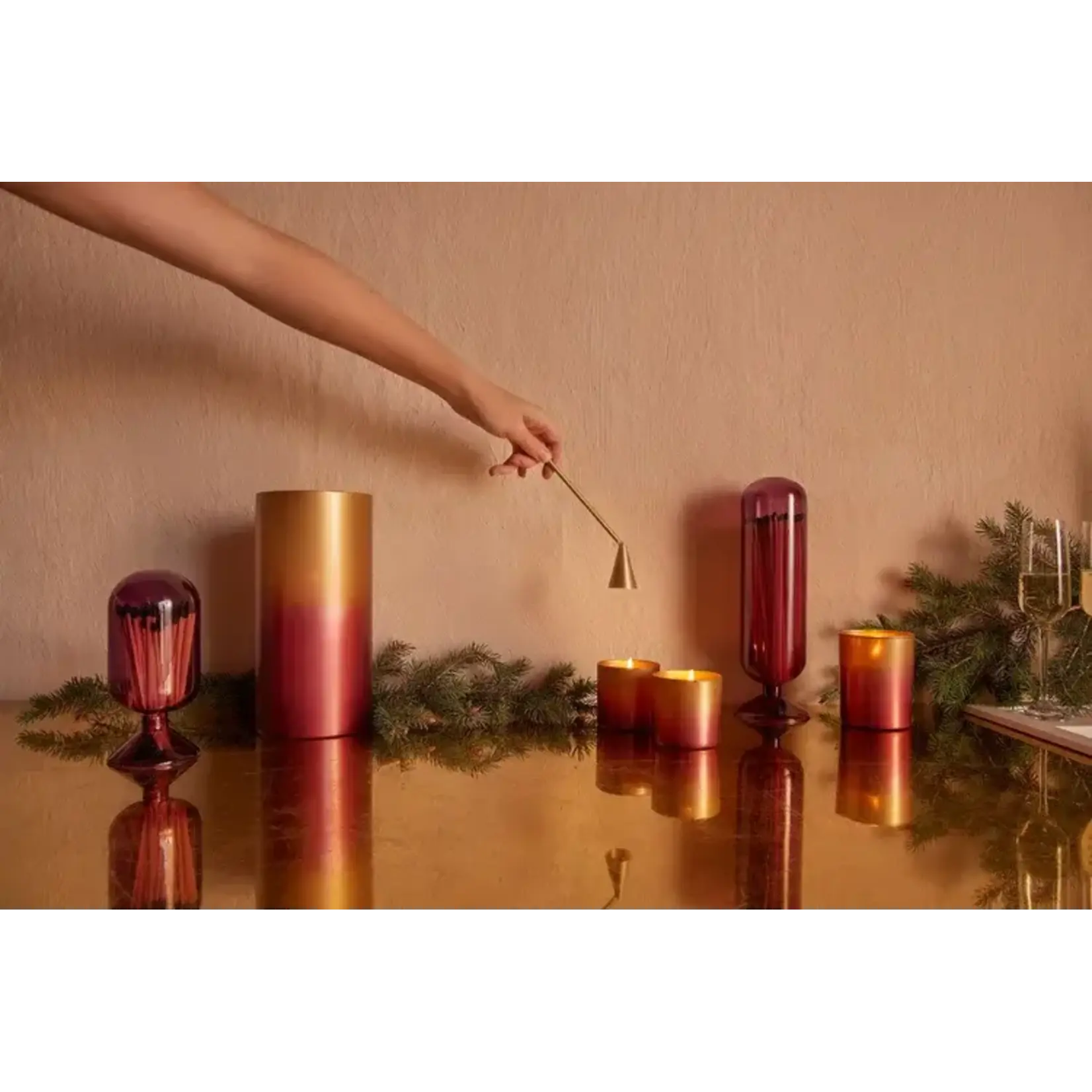 Skeem Brass Candle Snuffer Matte Gold