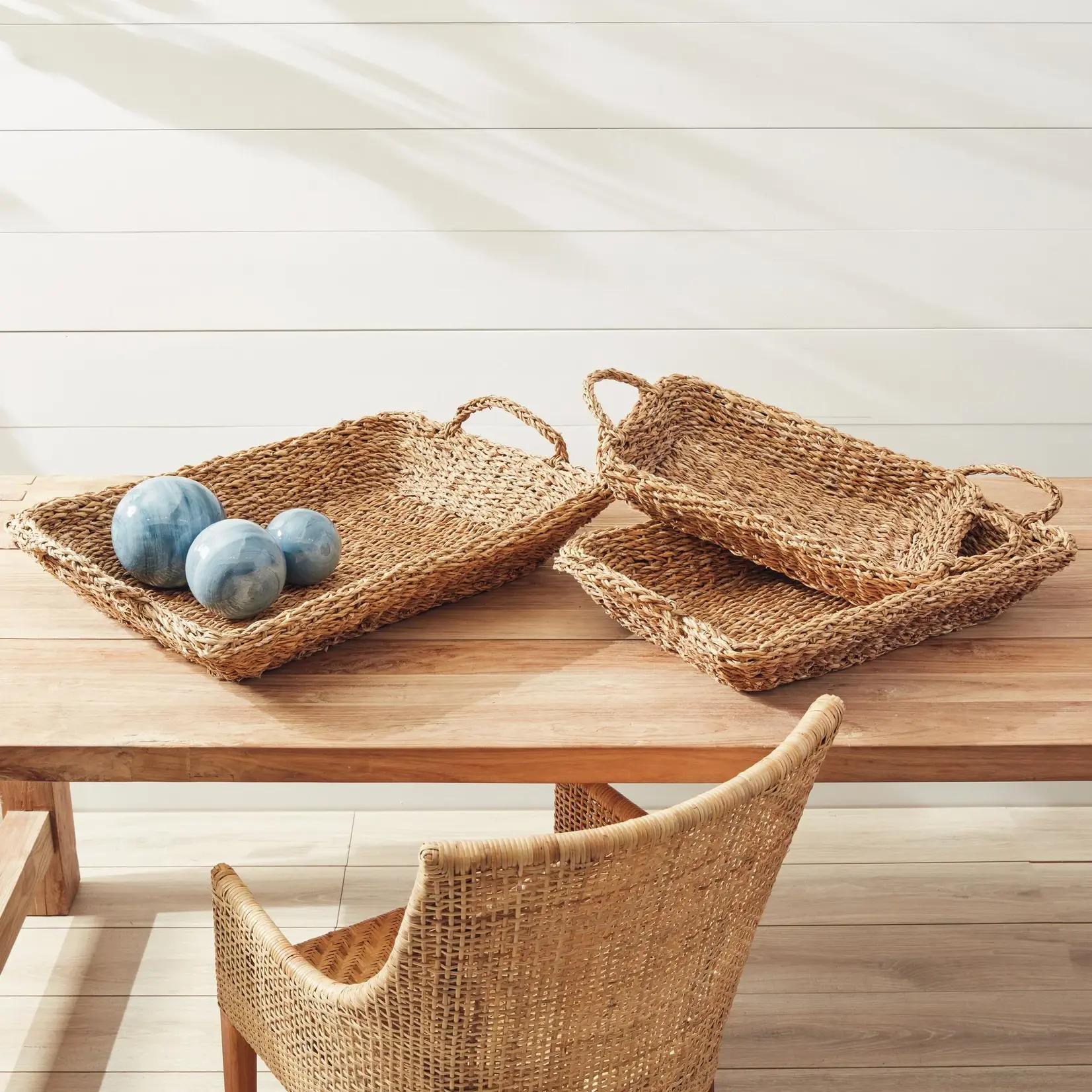 Napa Home and Garden Seagrass Tray with Handles