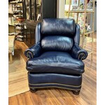 Hancock & Moore LLC Austin High Back Chair Cavalier Navy Leather