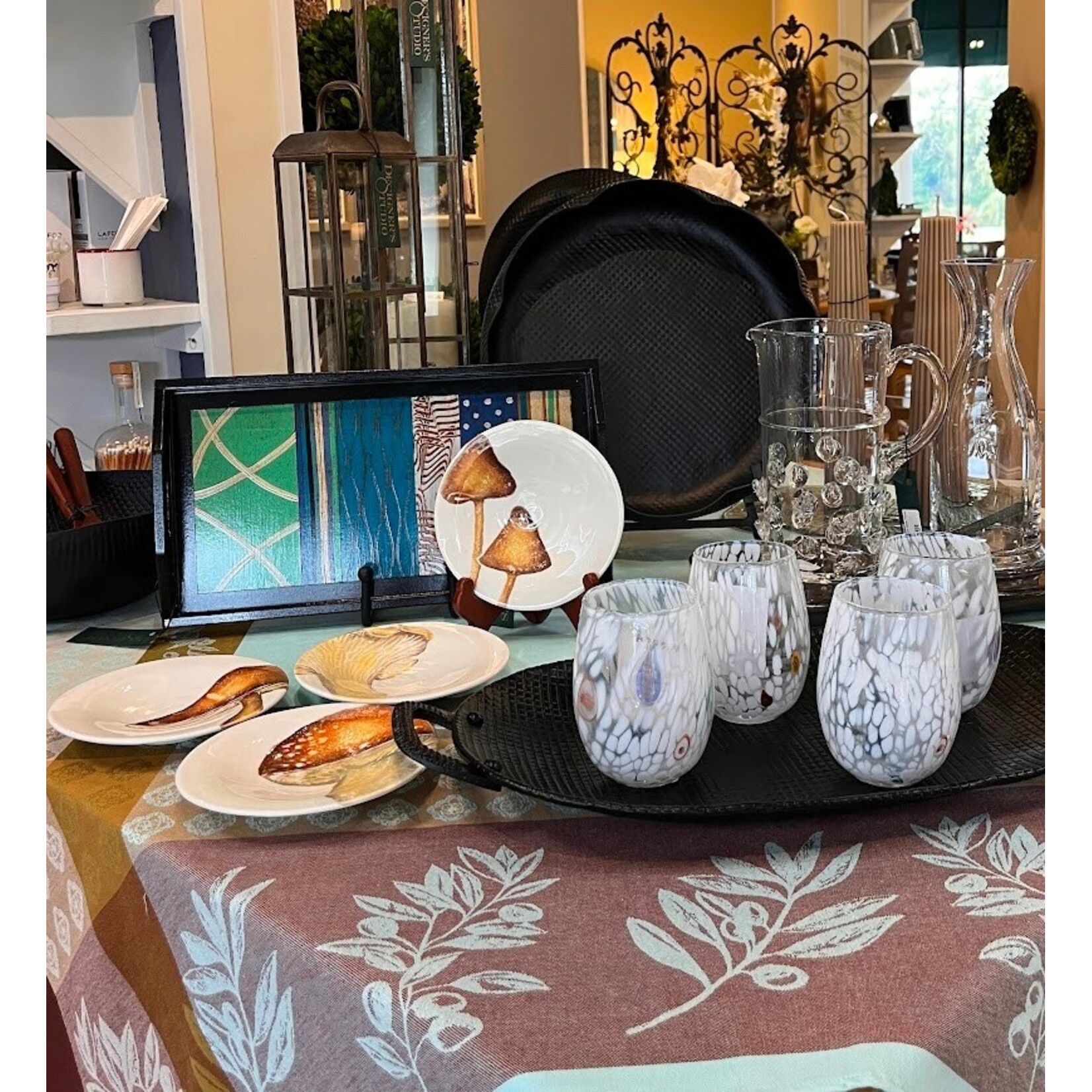 Brazilian Home Horizonte Hand Painted Tray