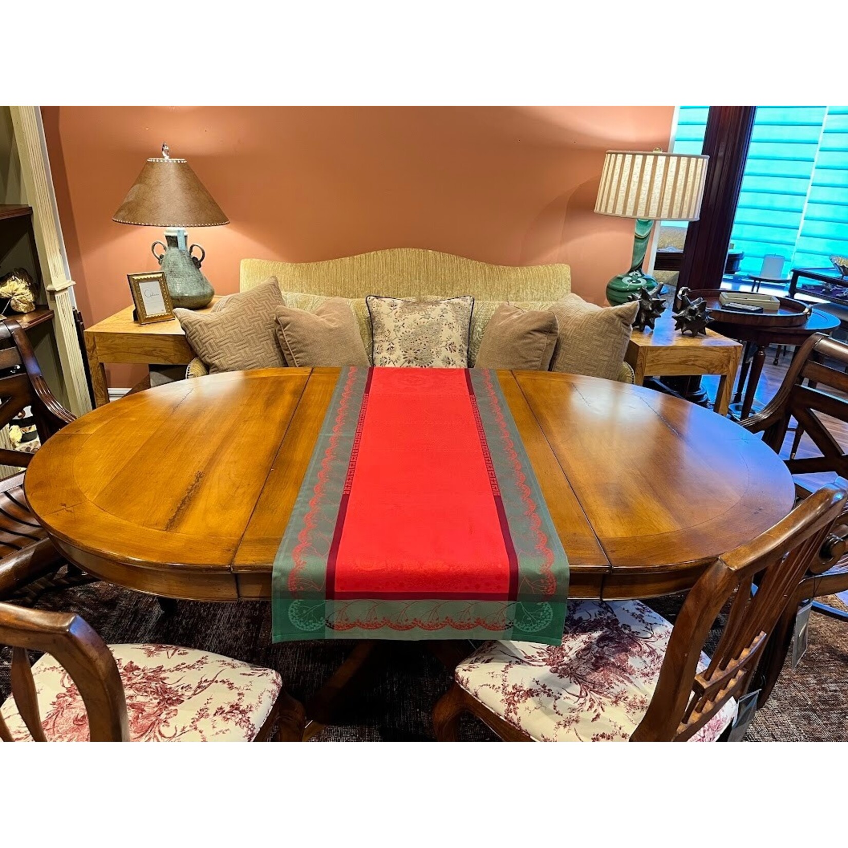 Garnier Thiebaut Christmas Forest Red Table Runner