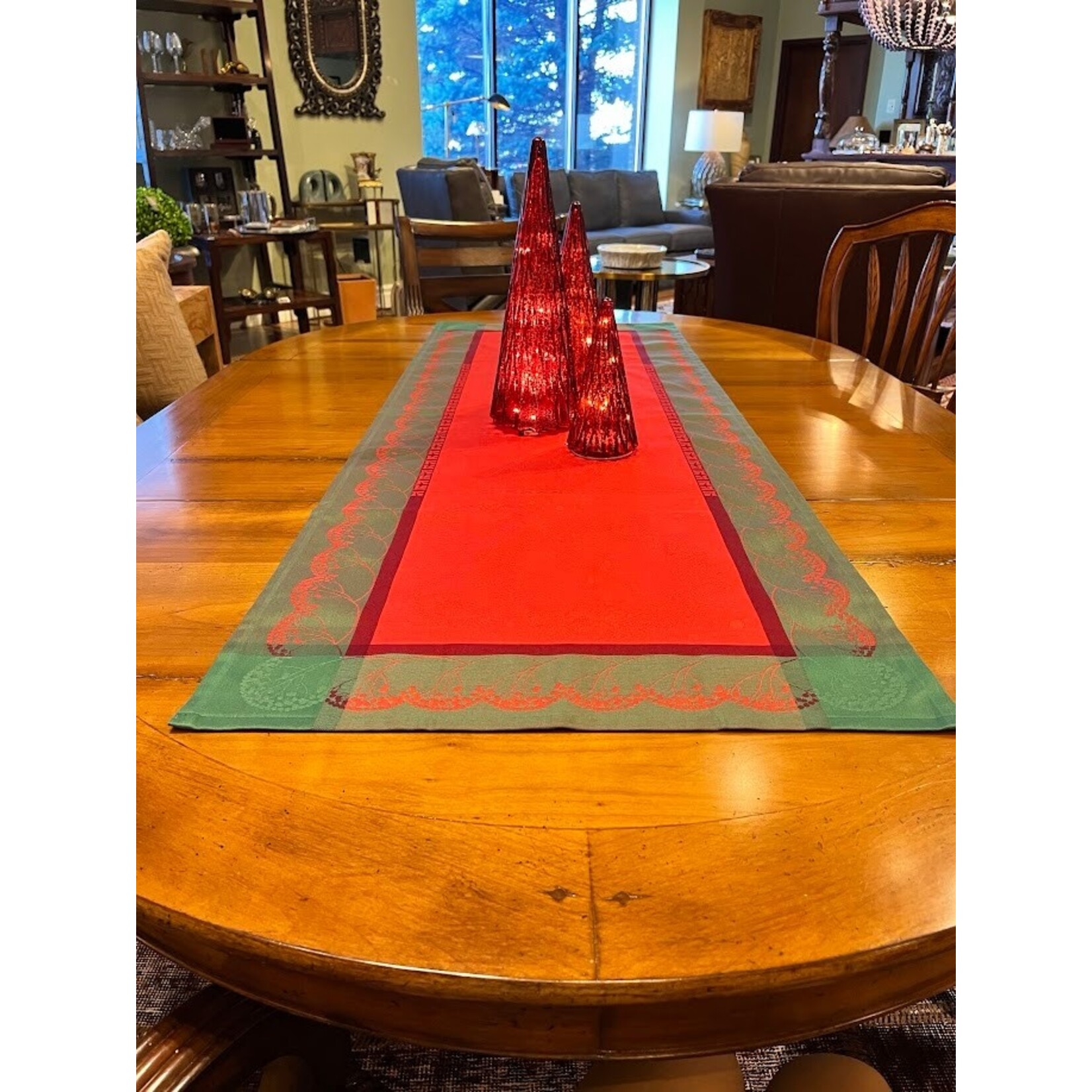 Garnier Thiebaut Christmas Forest Red Table Runner