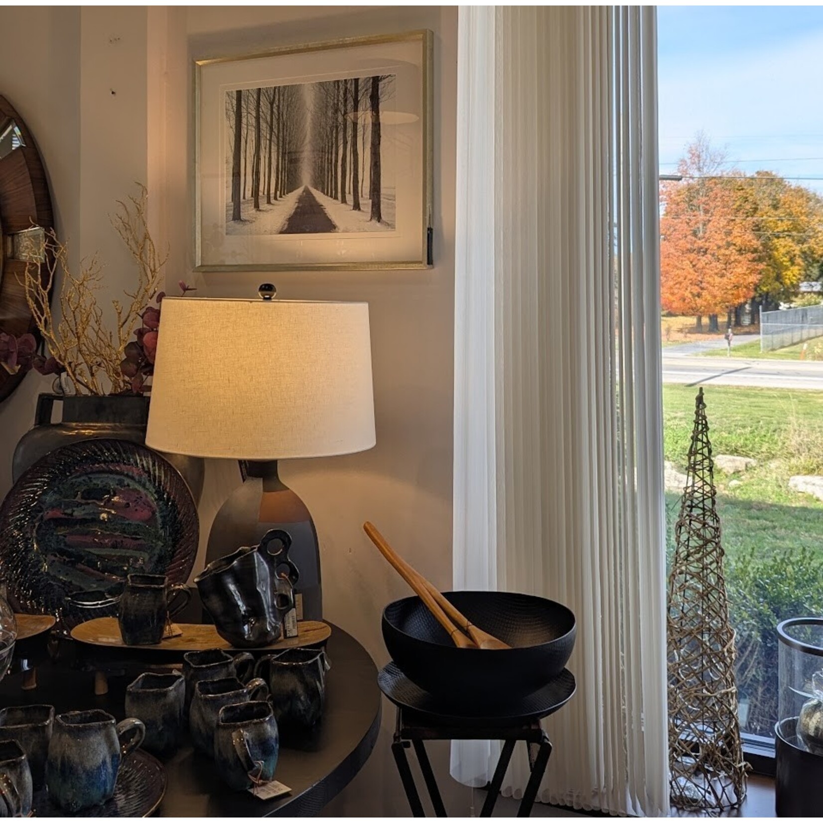 Trowbridge Gallery Colourful Tree Collection Winter Tree Line Framed Artwork 8