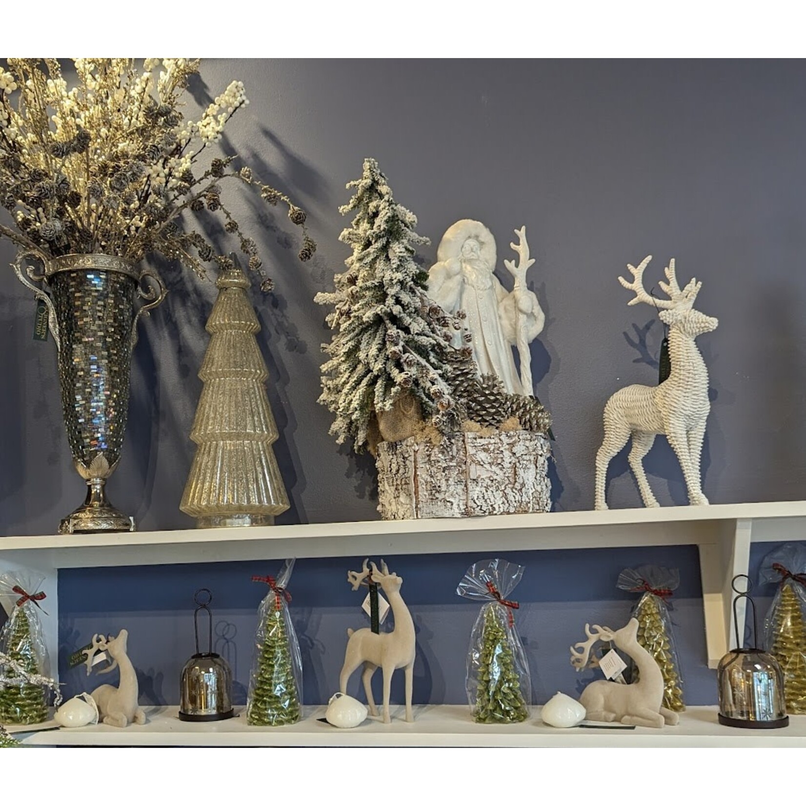 Zodax Flocked Sitting Deer Natural