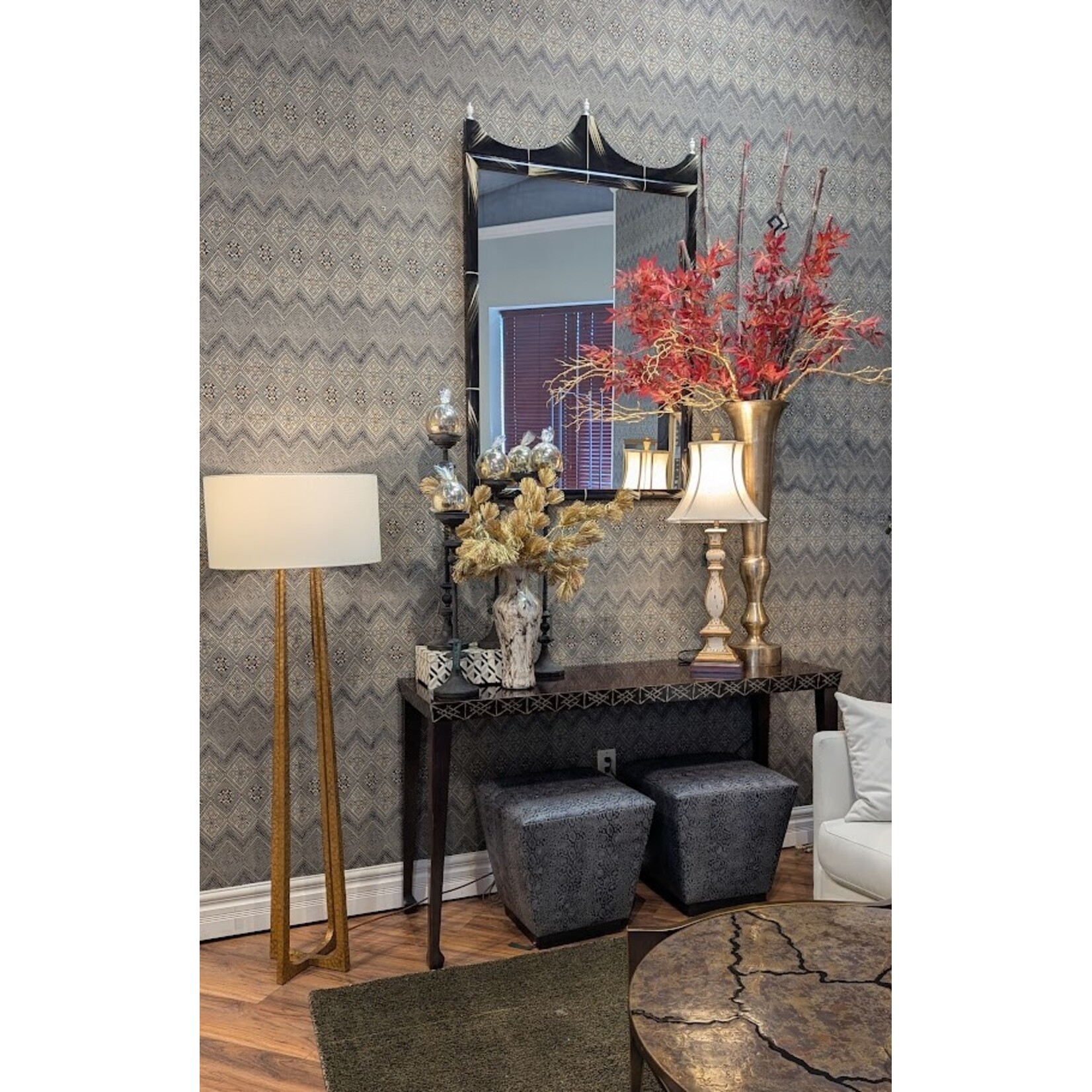 CTH Sherrill Bamboo Console Table