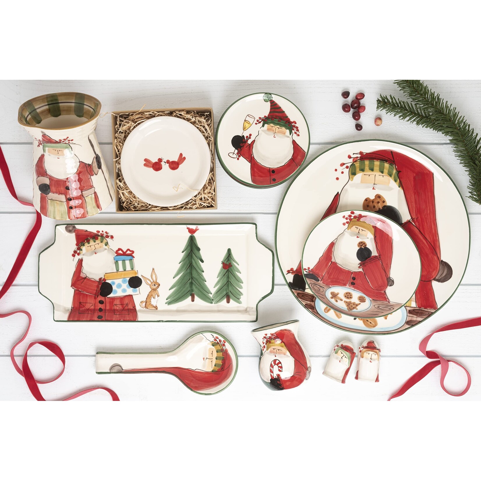 Vietri Old St. Nick Cookie Platter
