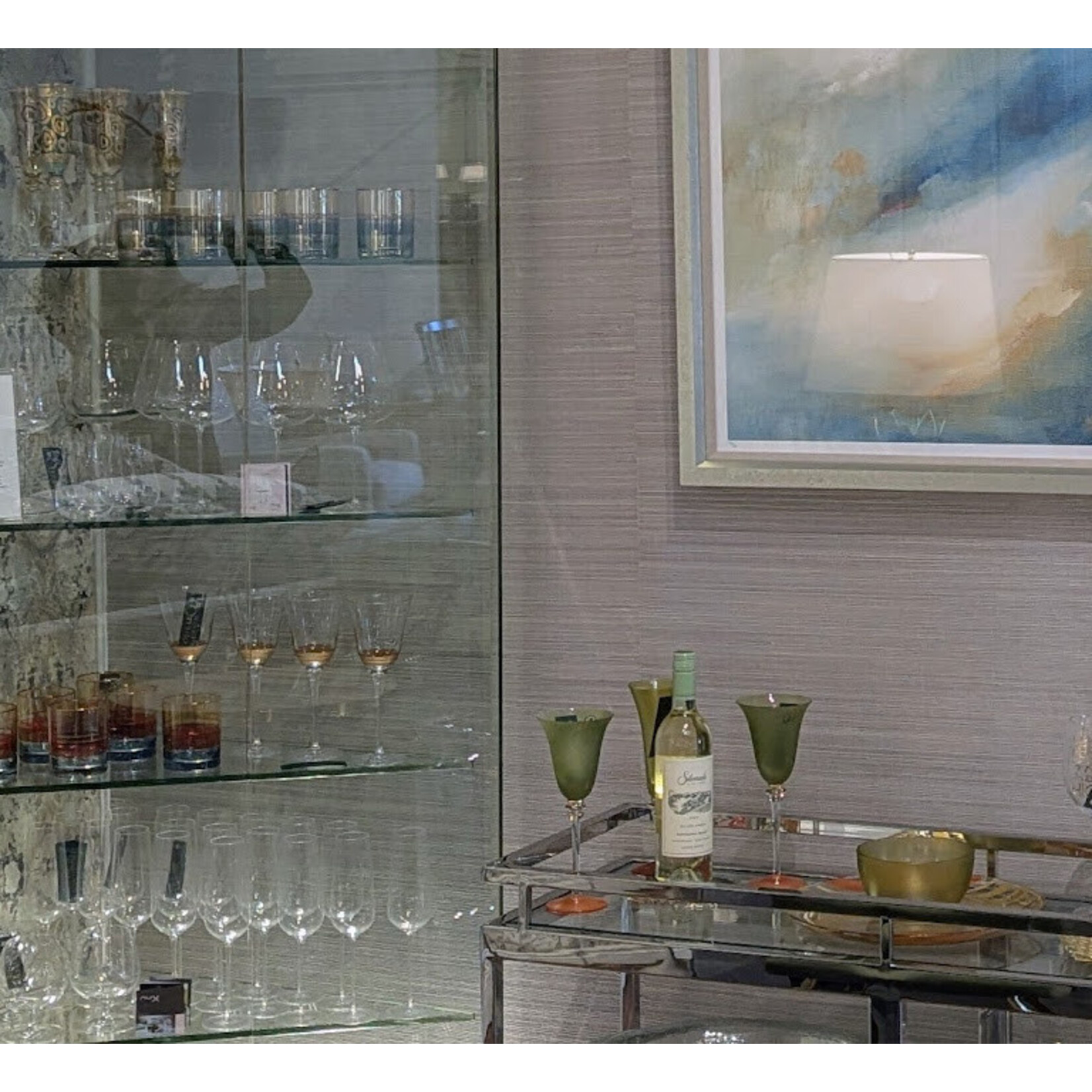 Alan Lee Collection Sienna Wine Glass Olive Copper