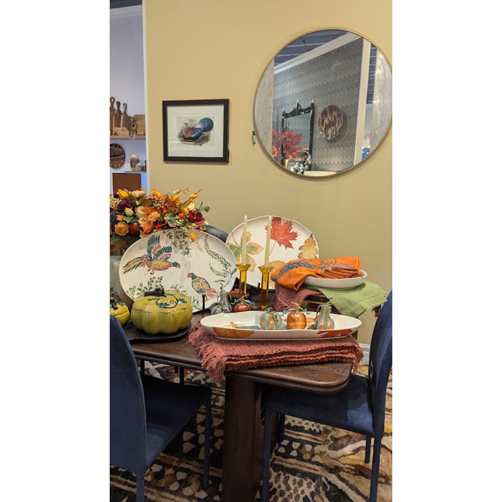 Vietri Fauna Pheasants Large Oval Platter