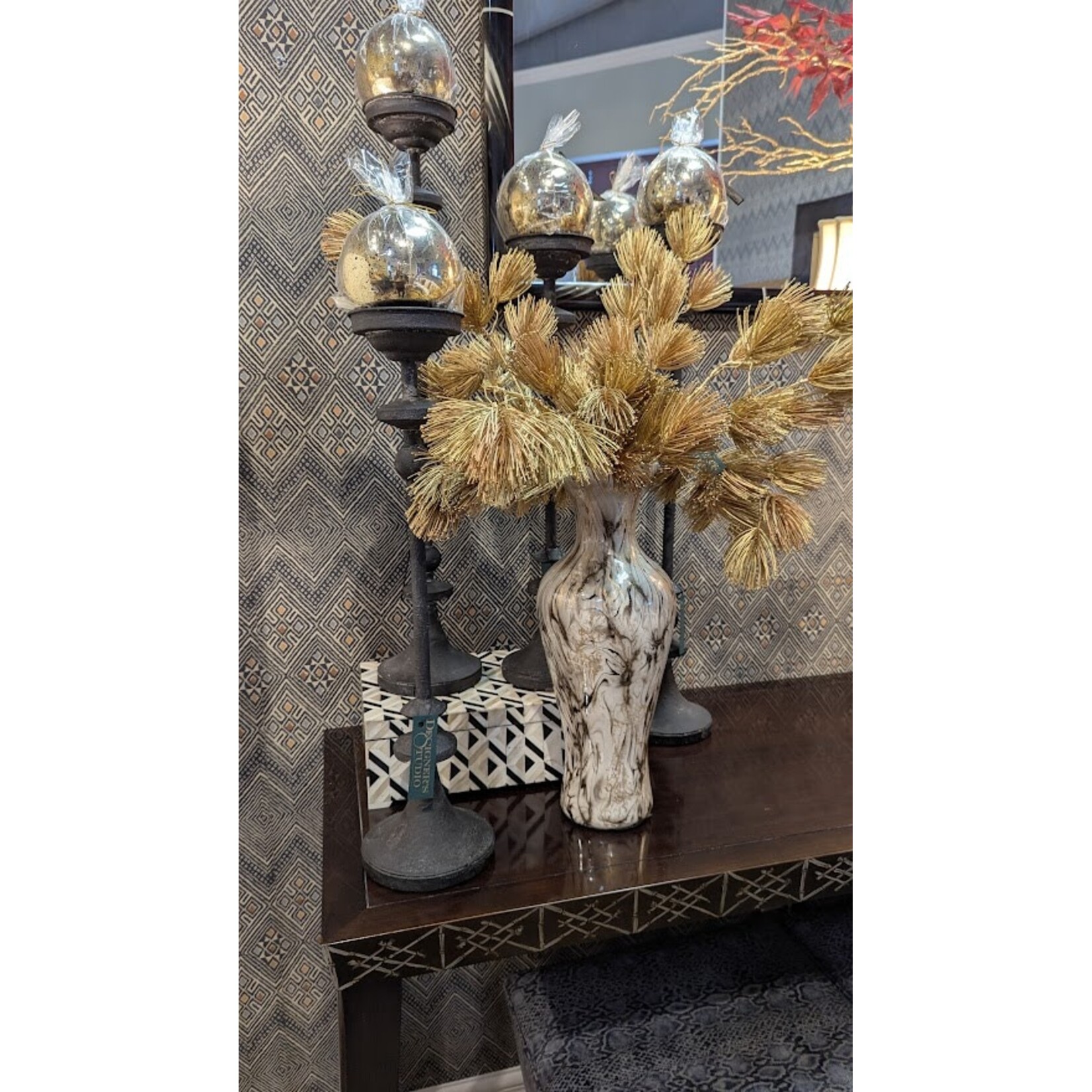 RAZ Imports Black Candle Holder