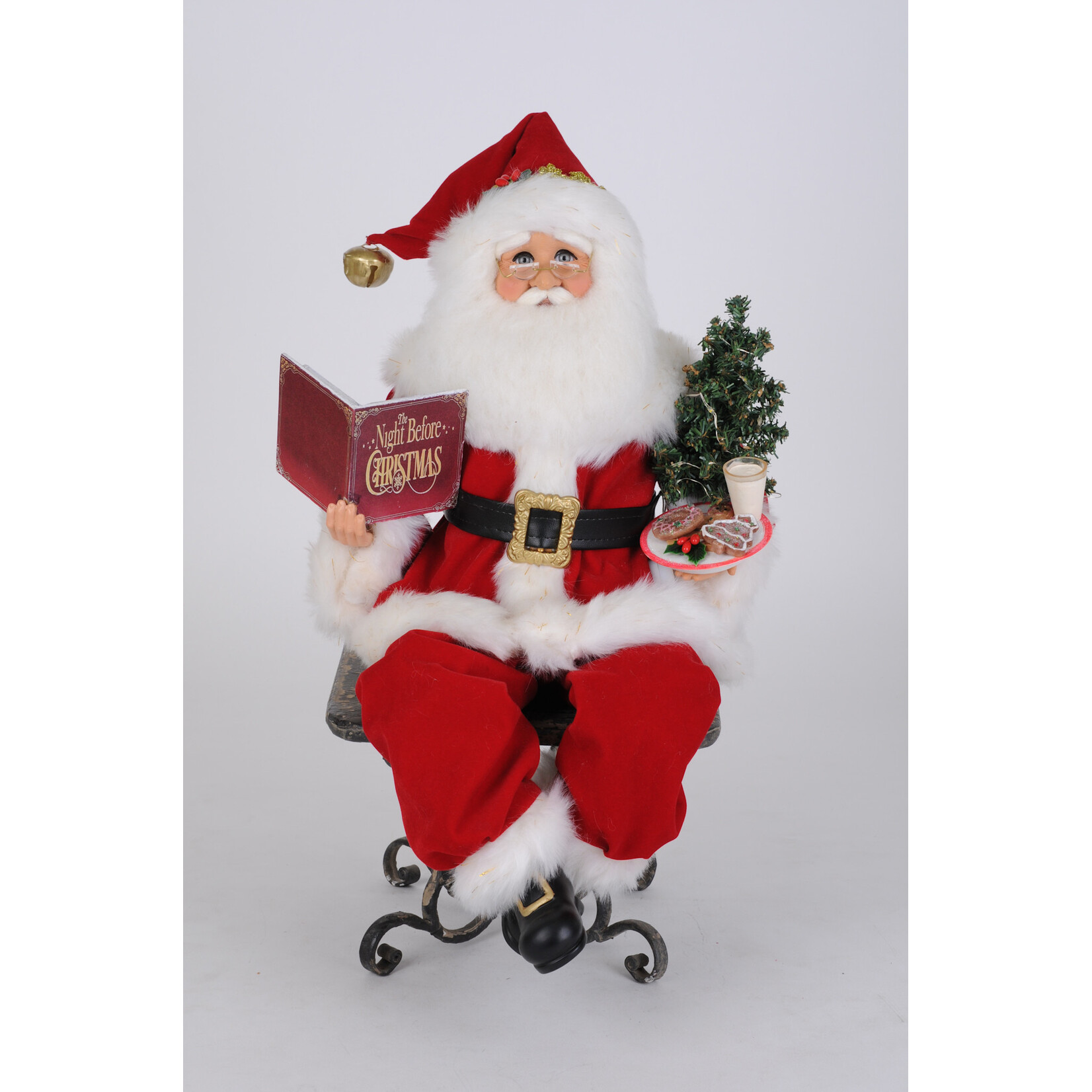 Karen Didion Originals Lighted Story Time Sitting Santa