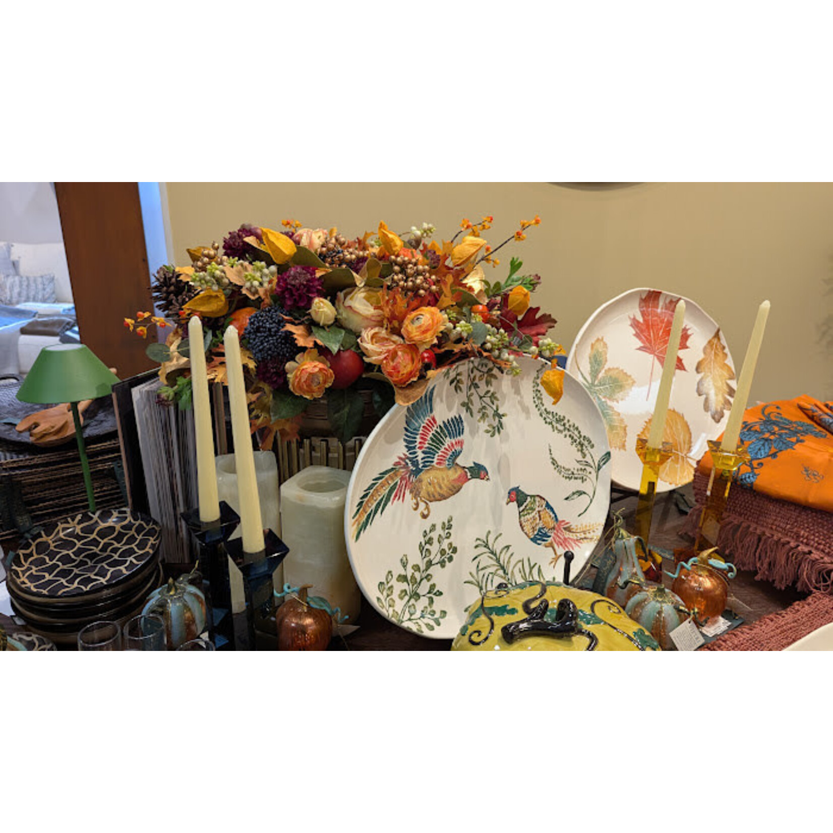 Winward Floral & Seasonal Decor Ranunculus Berry Fall Centerpiece Arrangement