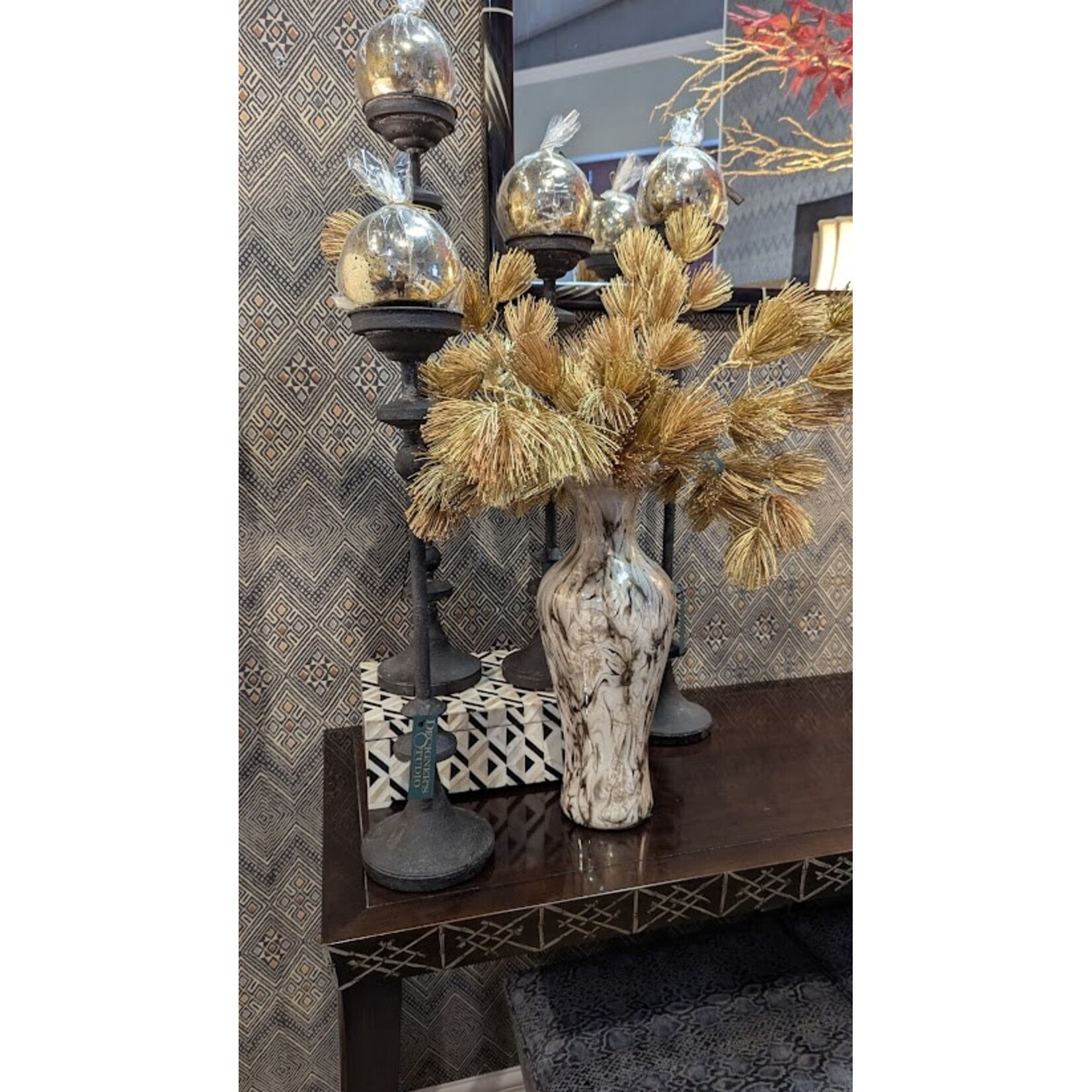 Winward Home Artificial Metallic Gold Pine Branch 35"