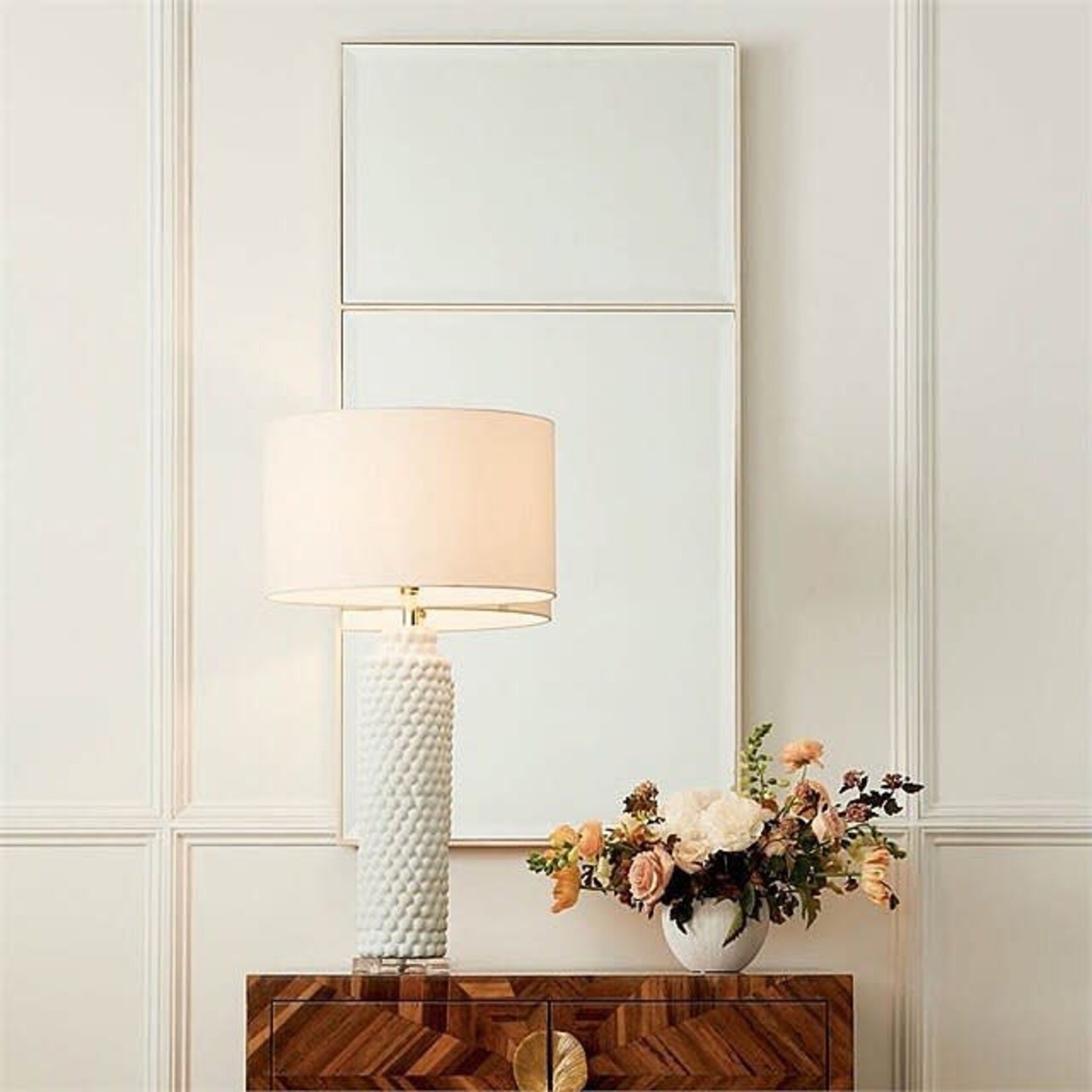 Made Goods Ariela Pristine Vintage Faux Shagreen  Mirror 28"x70"