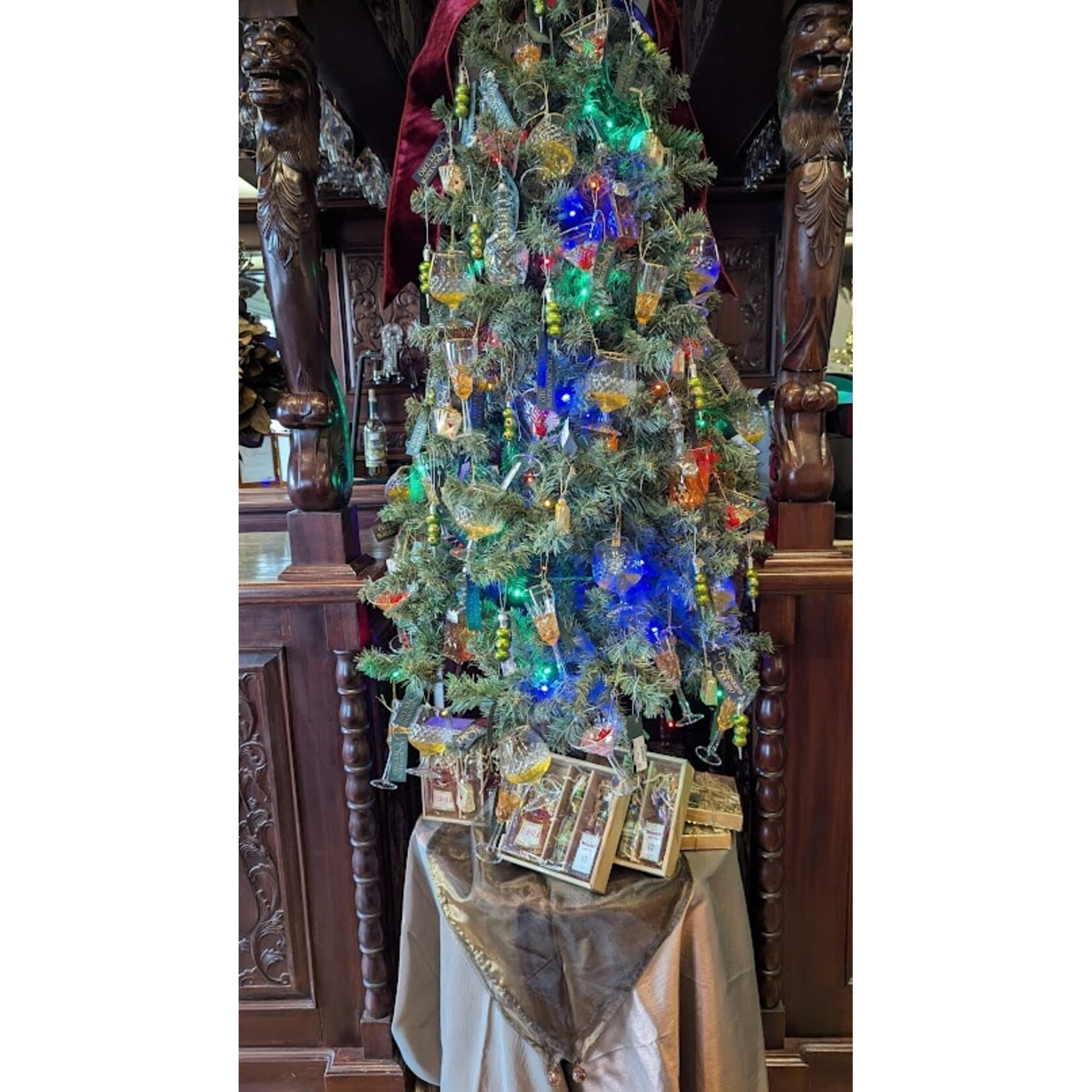 RAZ Imports Box of 3 Bottled Spirits Glass Ornaments