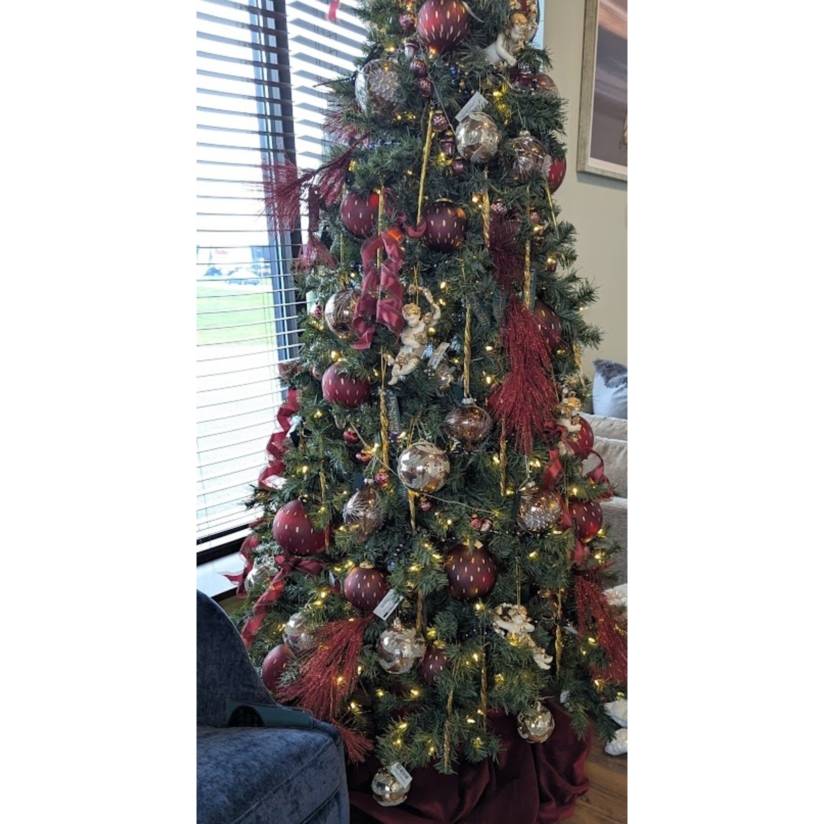 Shishi LLC Glass Icicle Gold Leaf Large Ornament