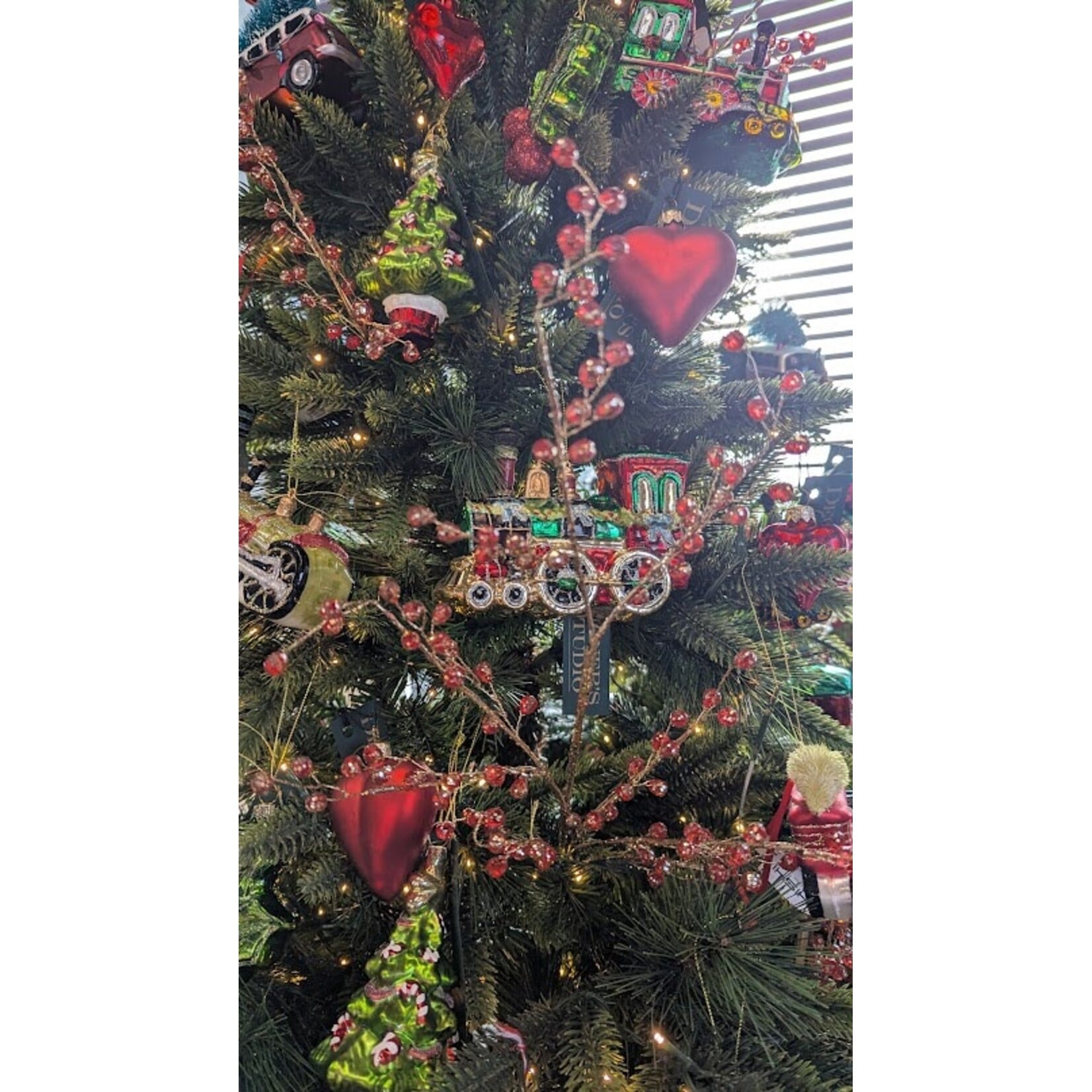 RAZ Imports Red & Green Holiday Train Ornament 5.5"