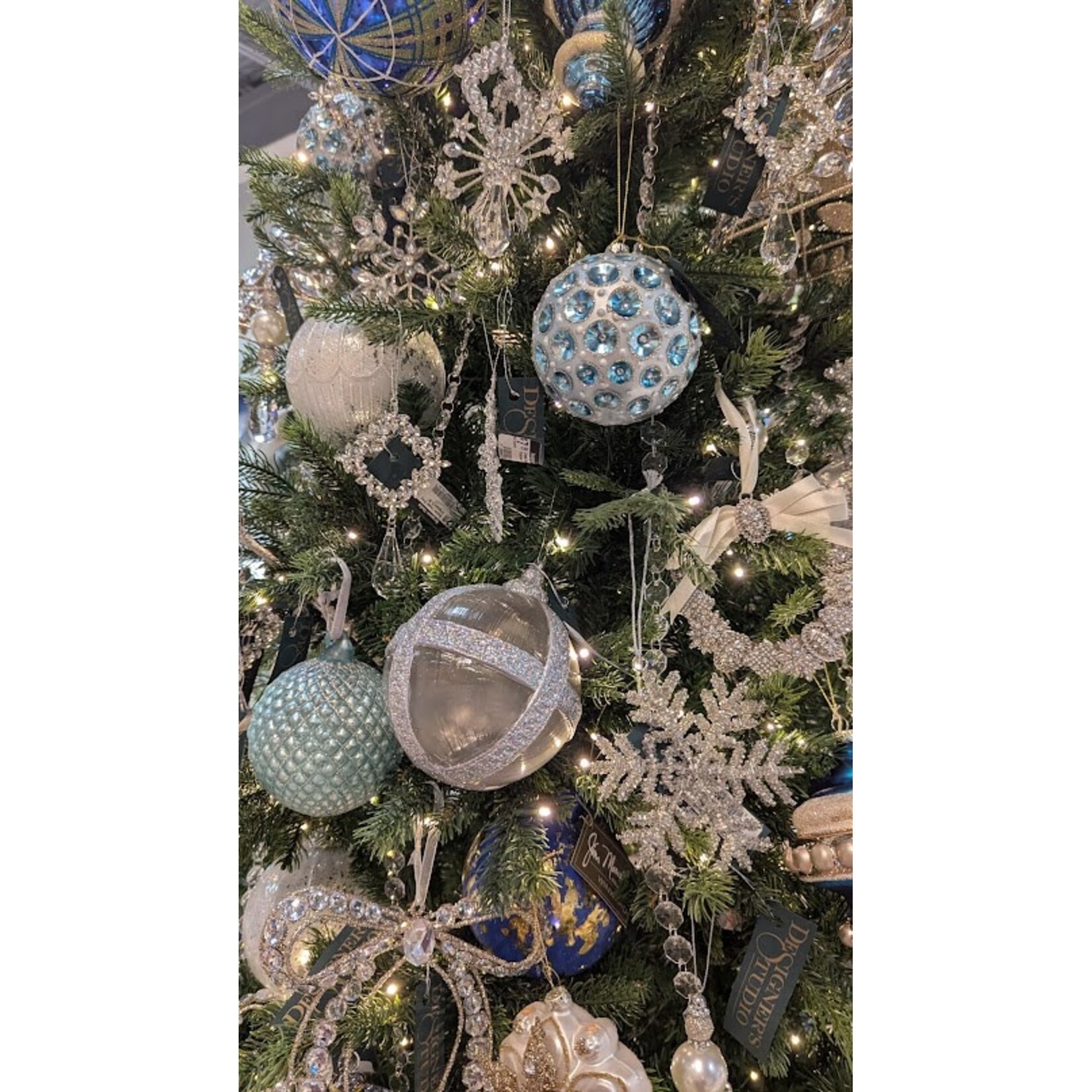 RAZ Imports Square Crystal Drop Ornament 5.25"