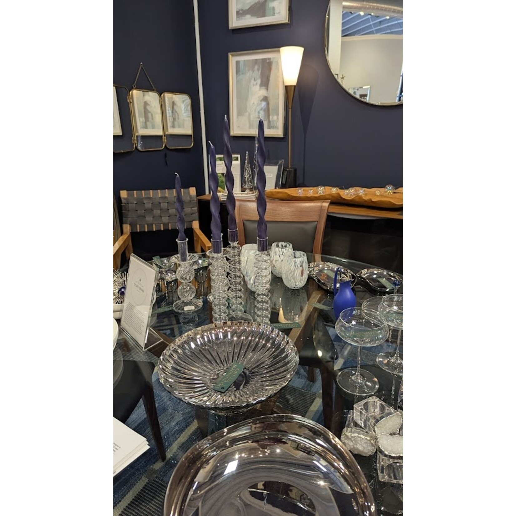 Zodax San Marco Swirl Glass Taper Holder