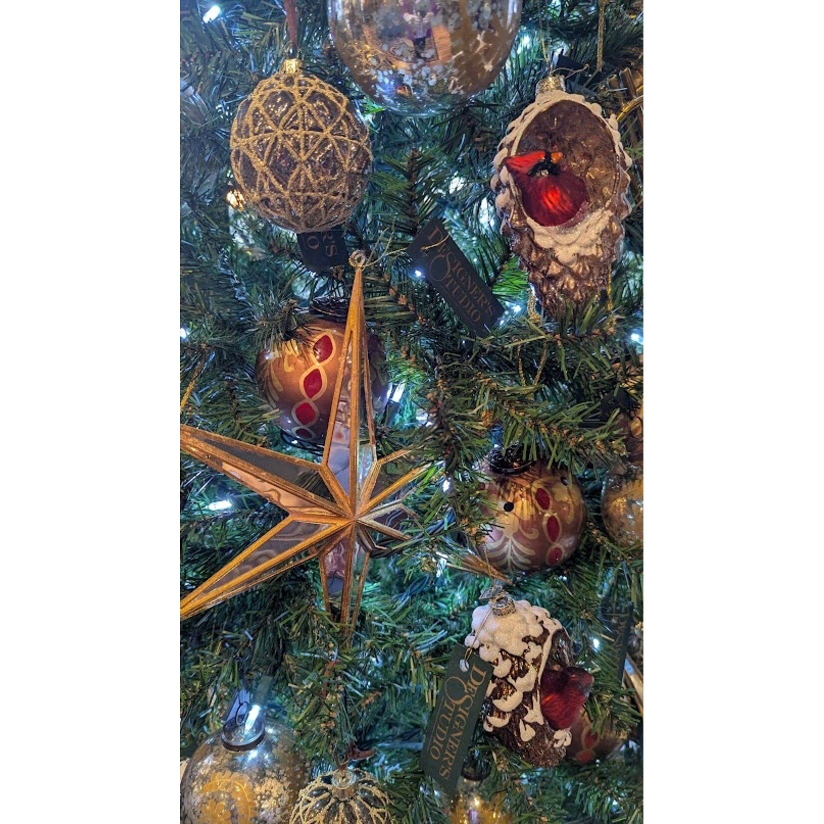 RAZ Imports Mirrored Star Ornament 12"