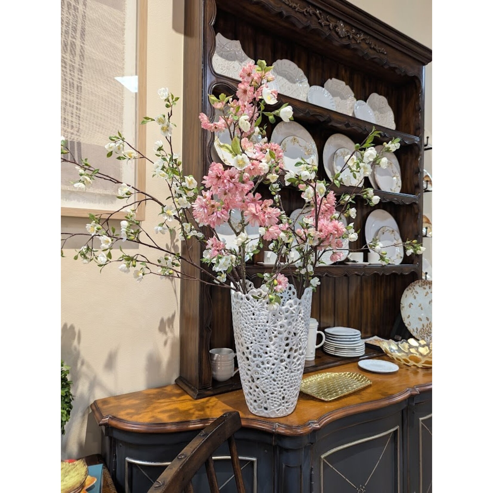 Napa Home and Garden Cherry Blossom Branches 48" Bundle of 2 White Faux