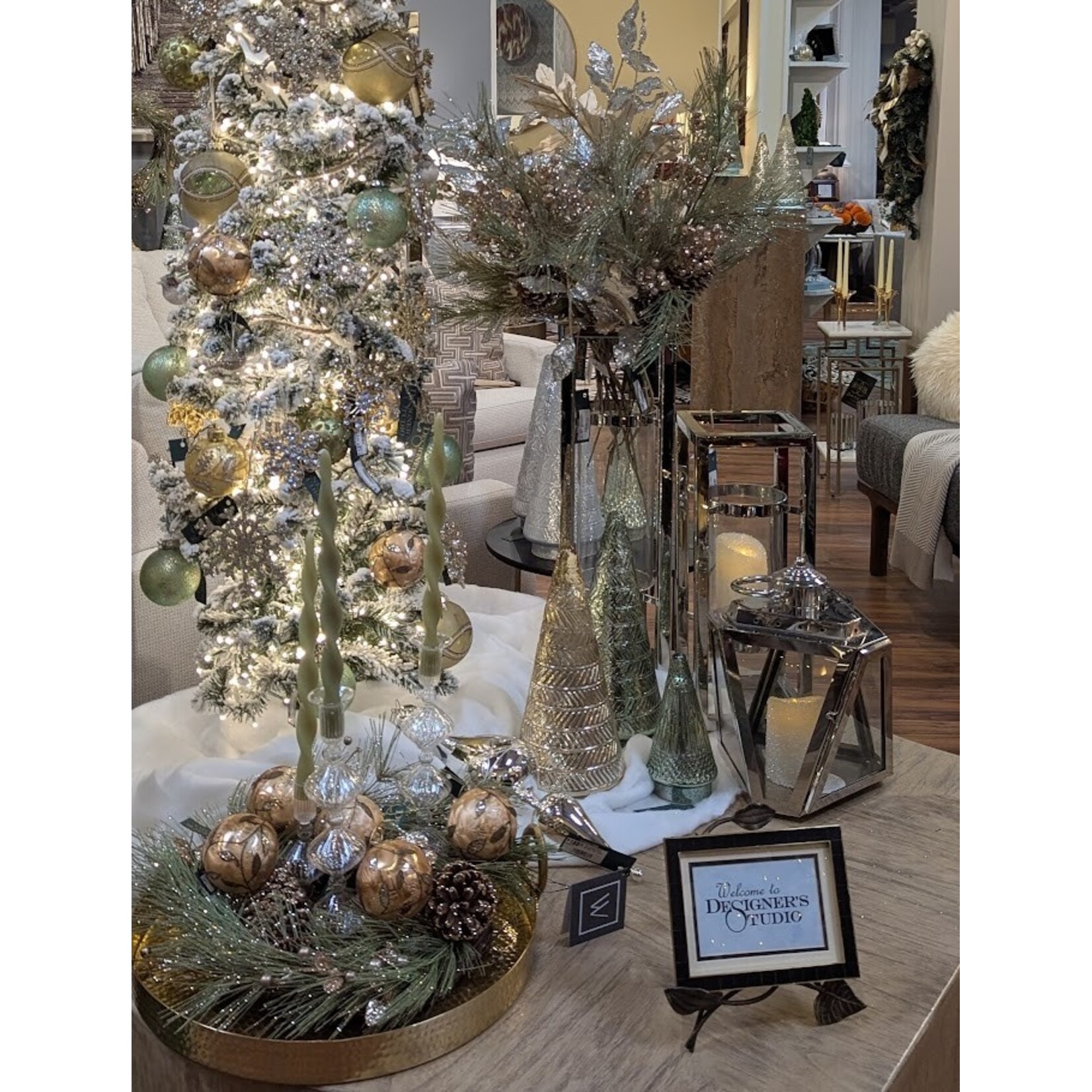 Shishi LLC Glass Ball Frosted Tinsel Ornament