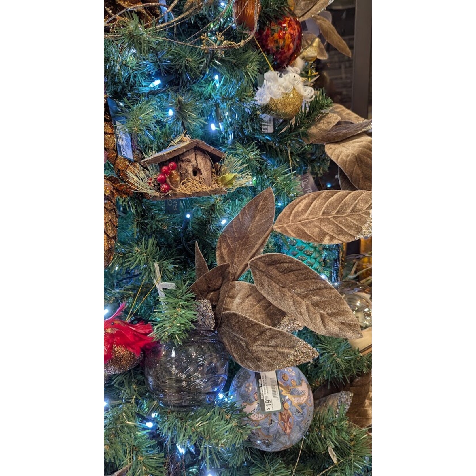 Jim Marvin Enterprises Bronze Leaf Silver Glitter Pick 27"