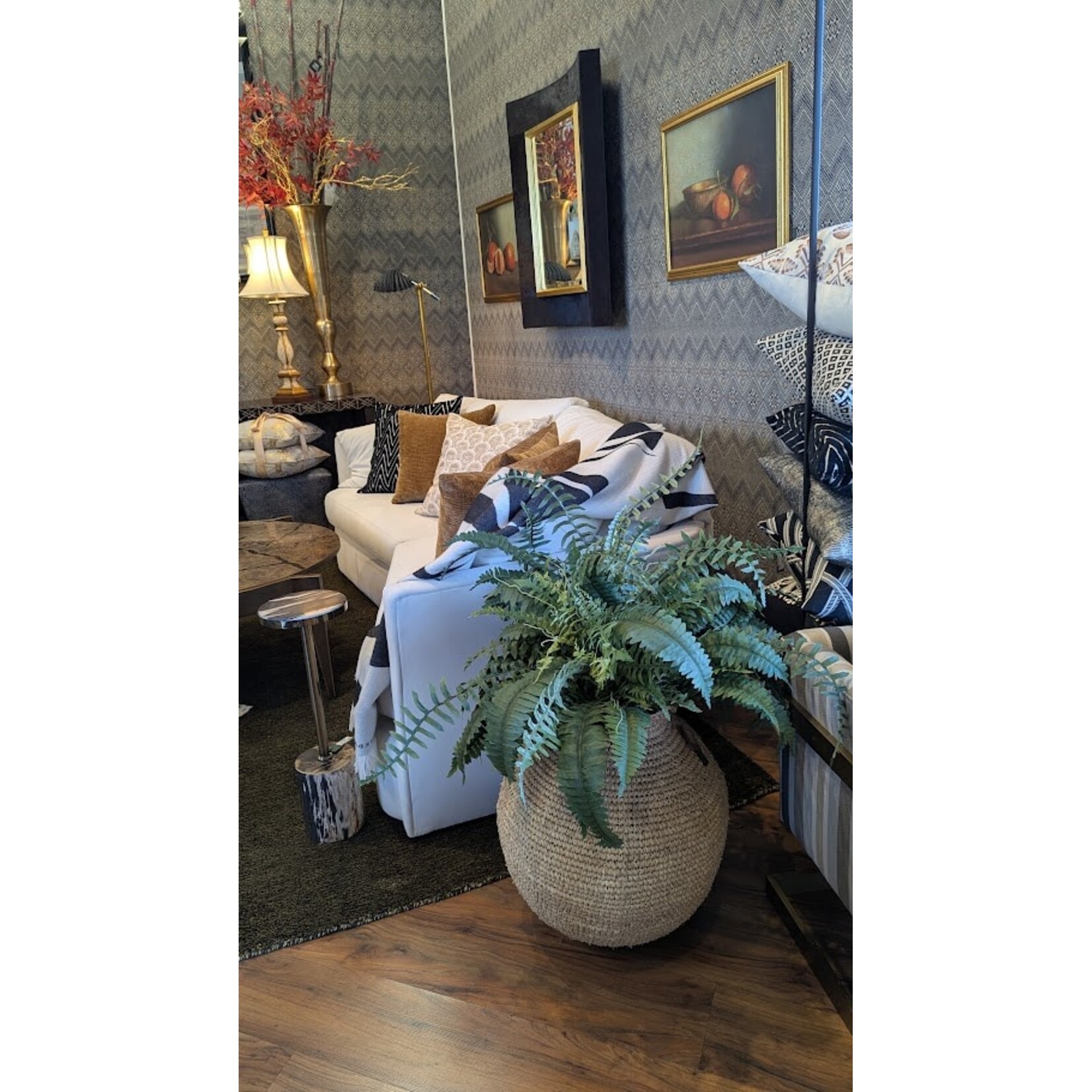 Winward Home Artificial Staged Boston Fern 28"