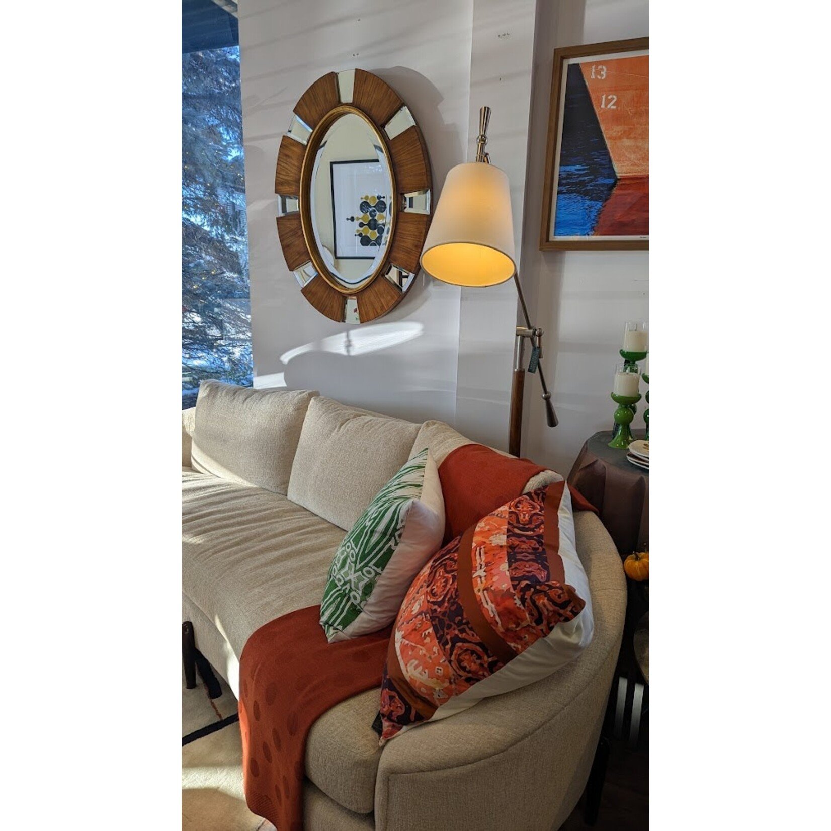 The John Richard Collection, LLC Rosewood Faceted Mirror