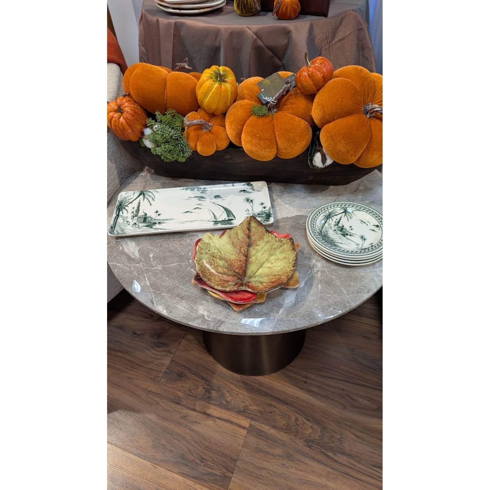 Juliska Forest Walk Leaf Cocktail Plate Set of 4