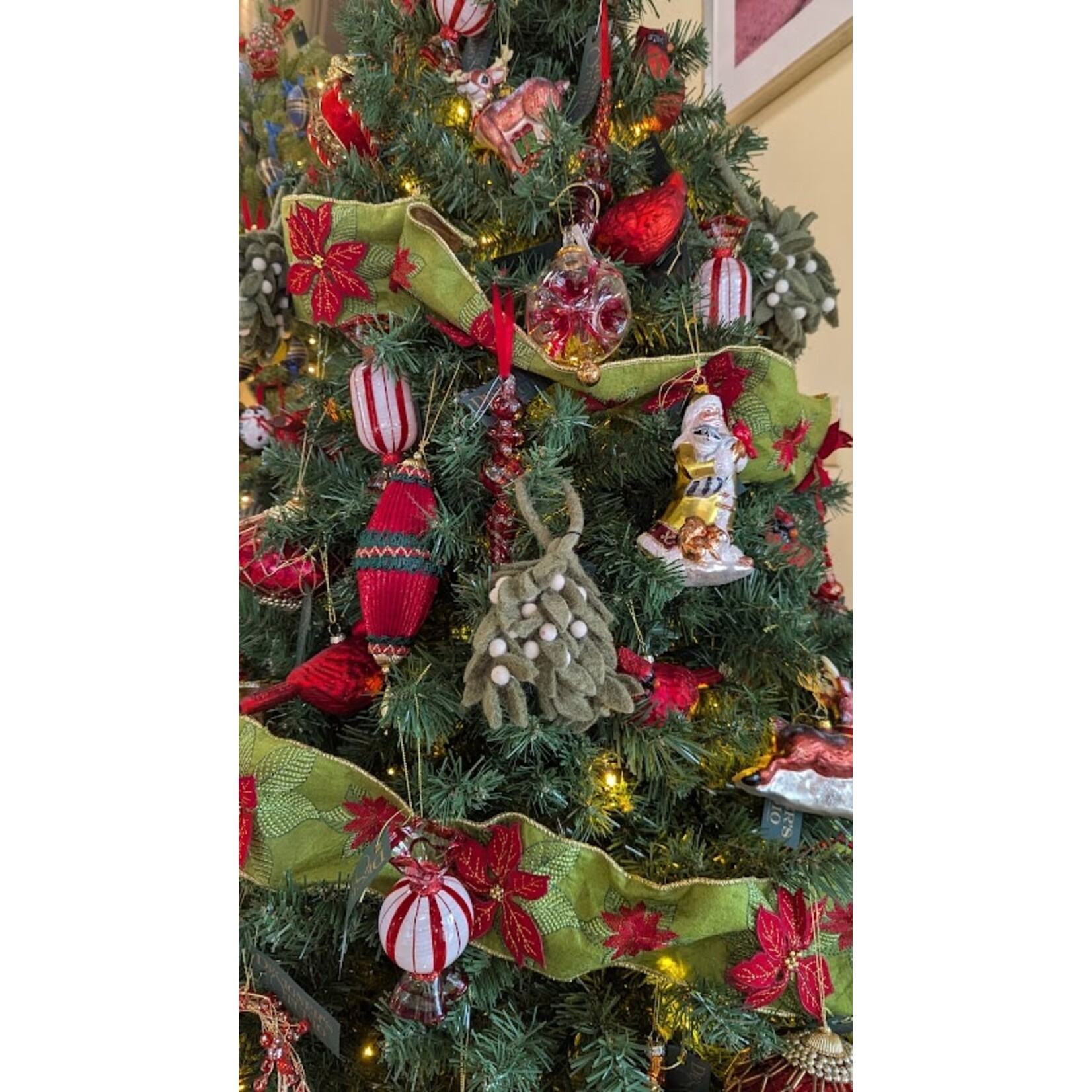 Carole Stupell LTD Vintage Red & Green Beaded Drop Ornament