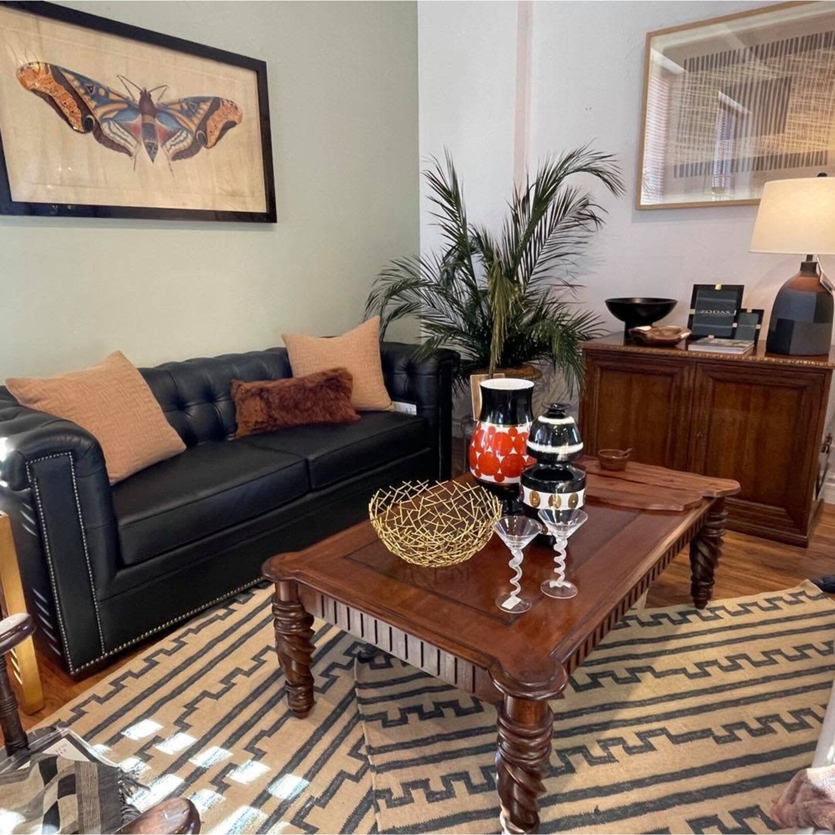 Currey & Company De Luca Black & Orange Vase