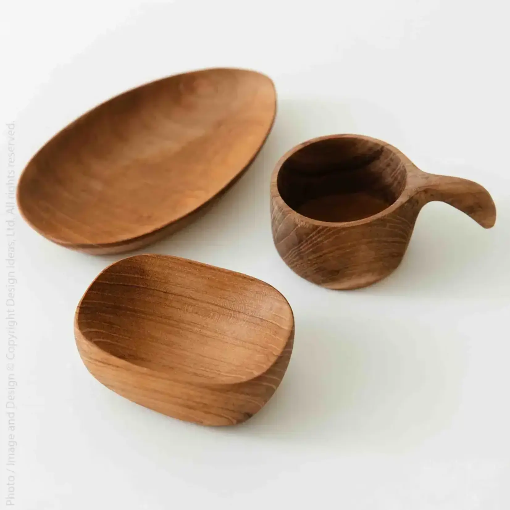 Texxture Chiku Teak Teardrop Bowl
