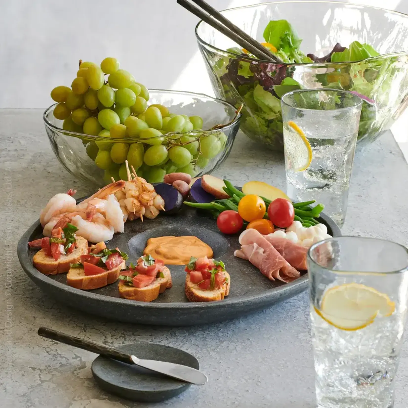 Texxture Stoneshard  Carved Riverstone Candle Coaster